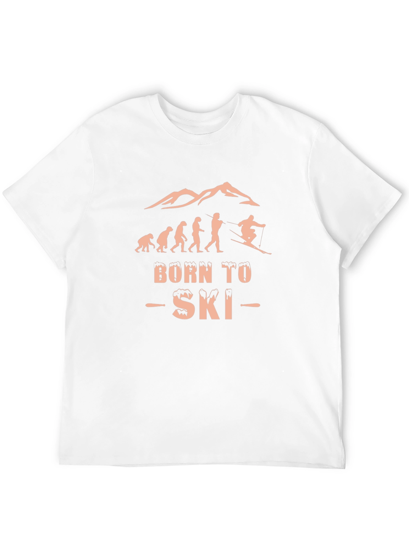 Born to Ski Evolution Black Graphic T-Shirt