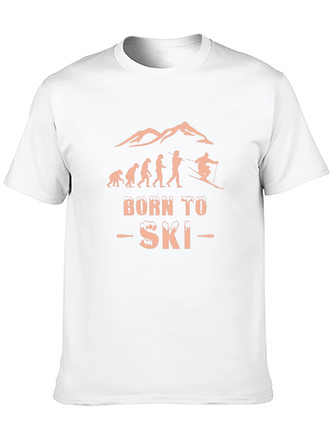 Born to Ski Evolution Black Graphic T-Shirt