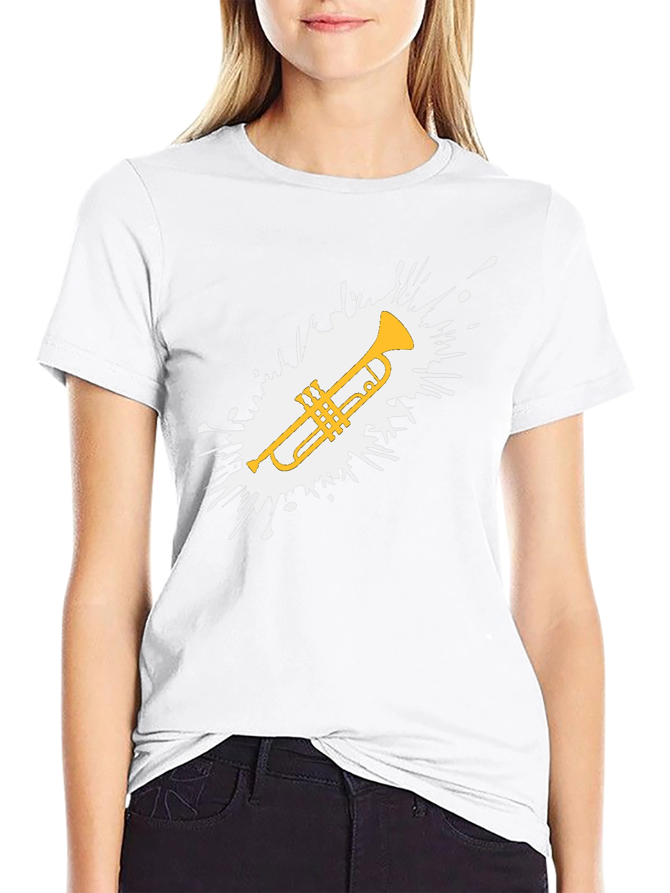 Trumpet Splash Graphic T-Shirt - Music Lovers Tee