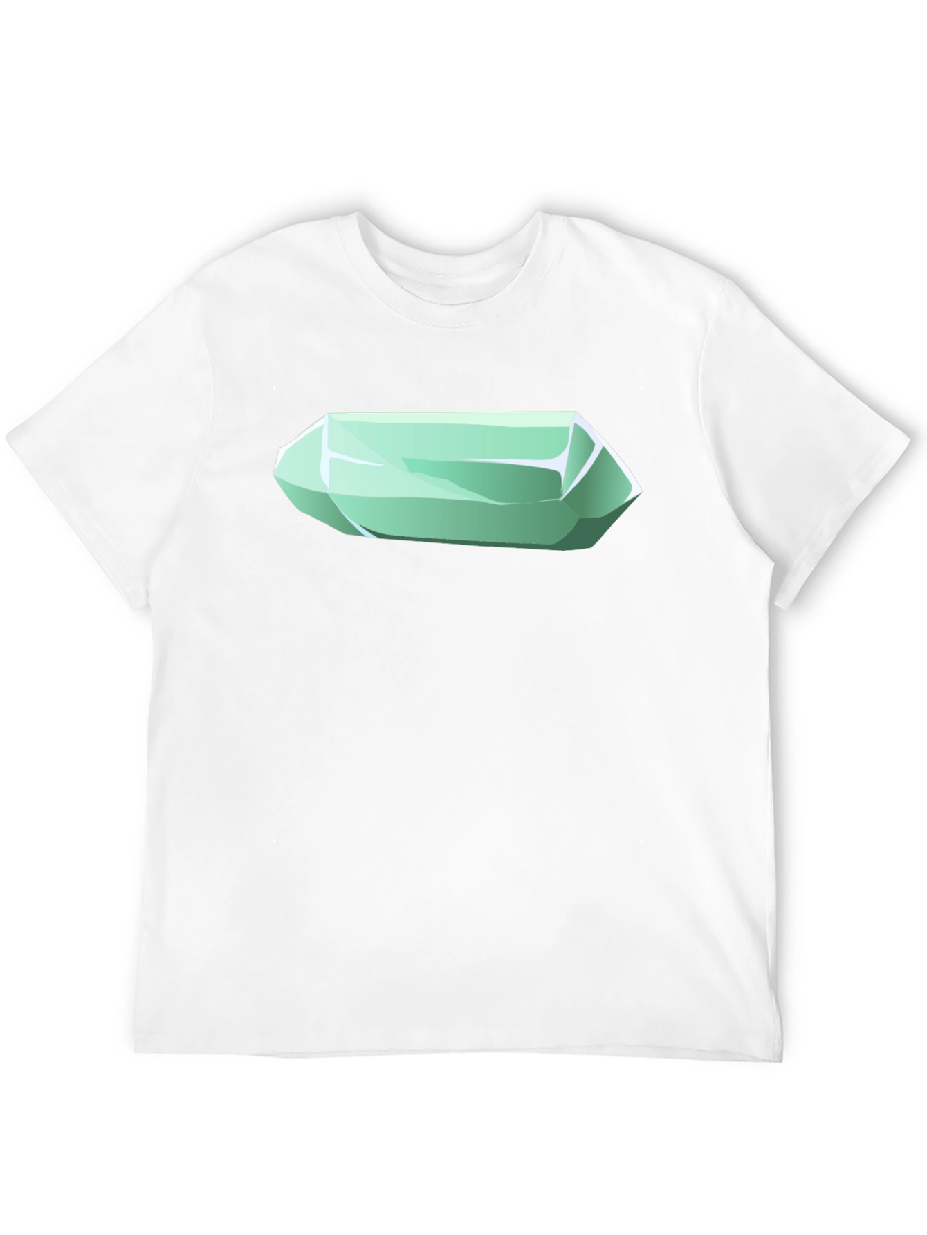 Geometric Crystal Graphic Tee - Stylish Mens Black T-Shirt
