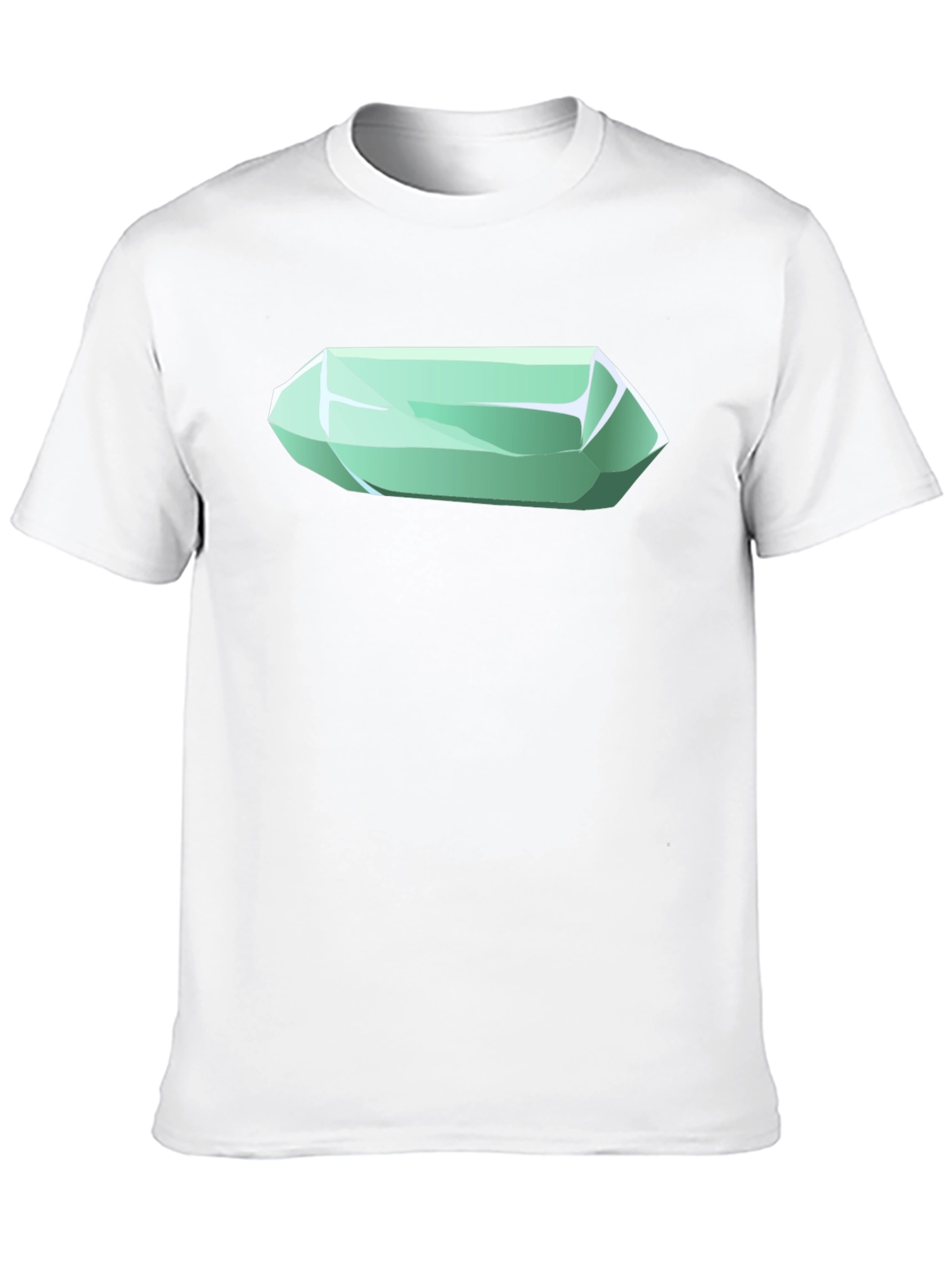 Geometric Crystal Graphic Tee - Stylish Mens Black T-Shirt