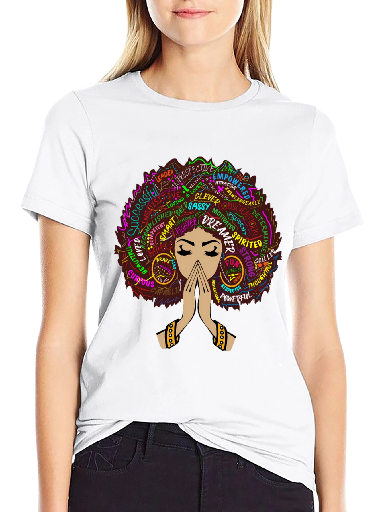 Empowered Woman Graphic T-Shirt - Black