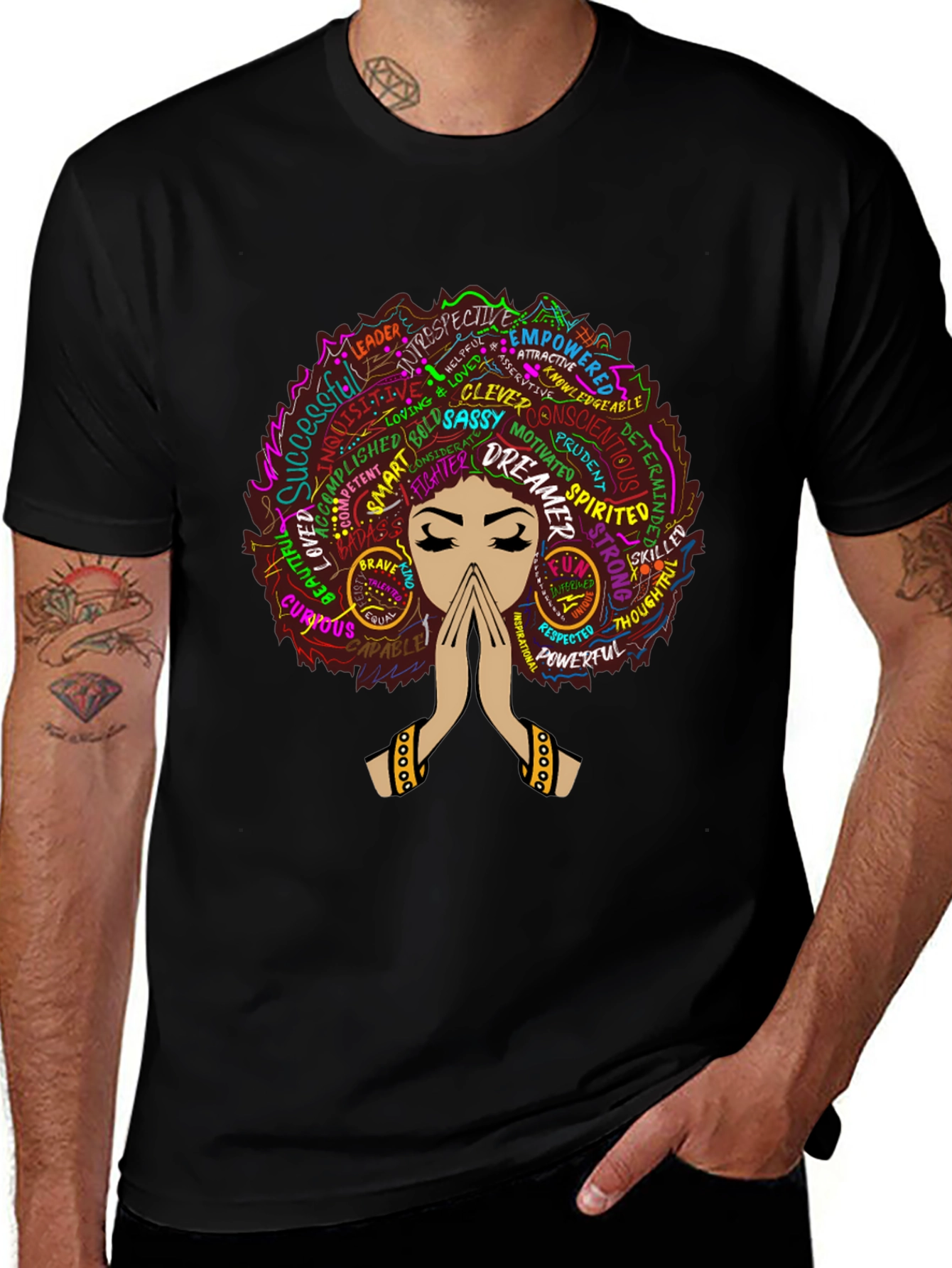 Empowered Woman Graphic T-Shirt - Black