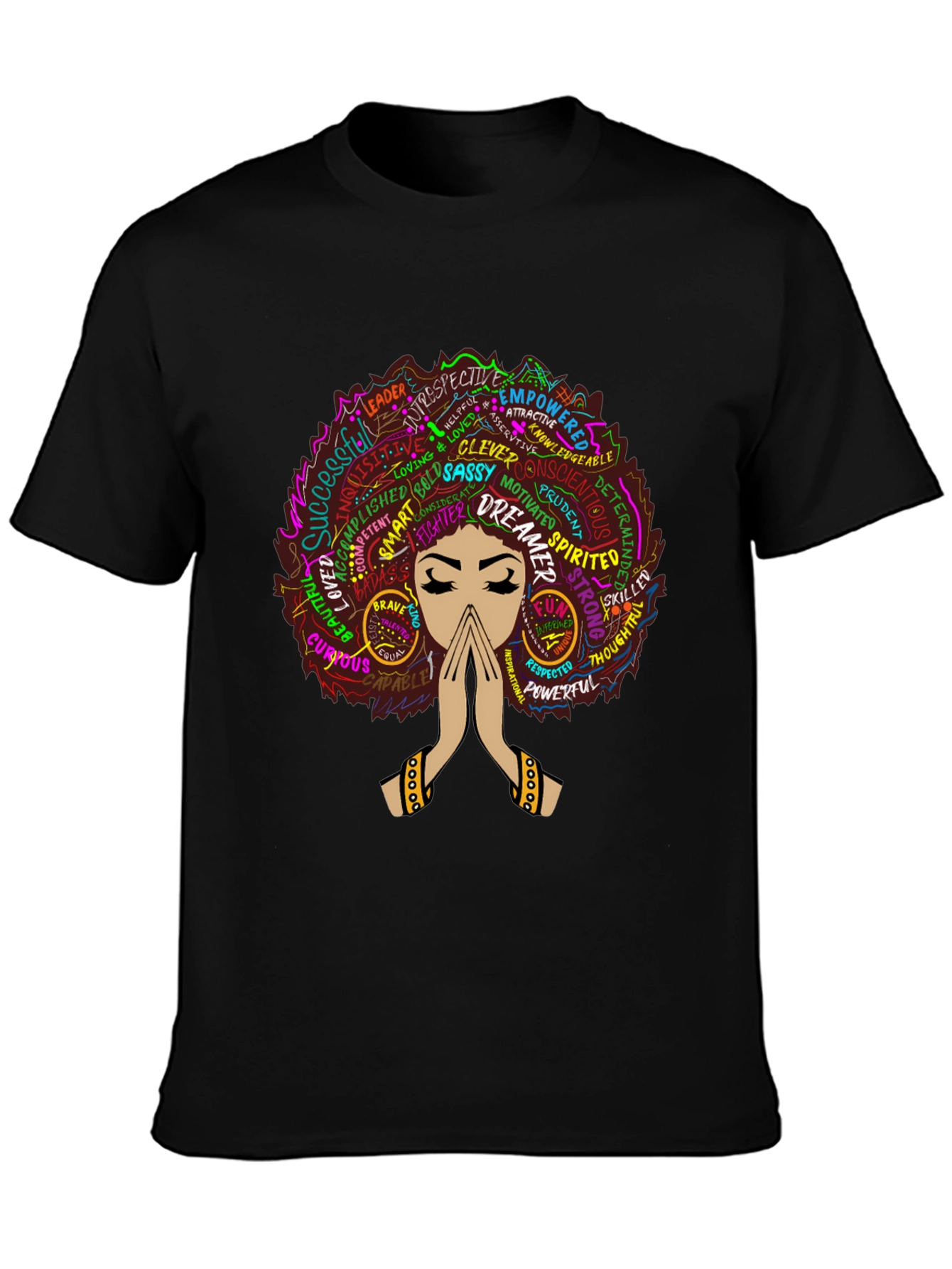 Empowered Woman Graphic T-Shirt - Black