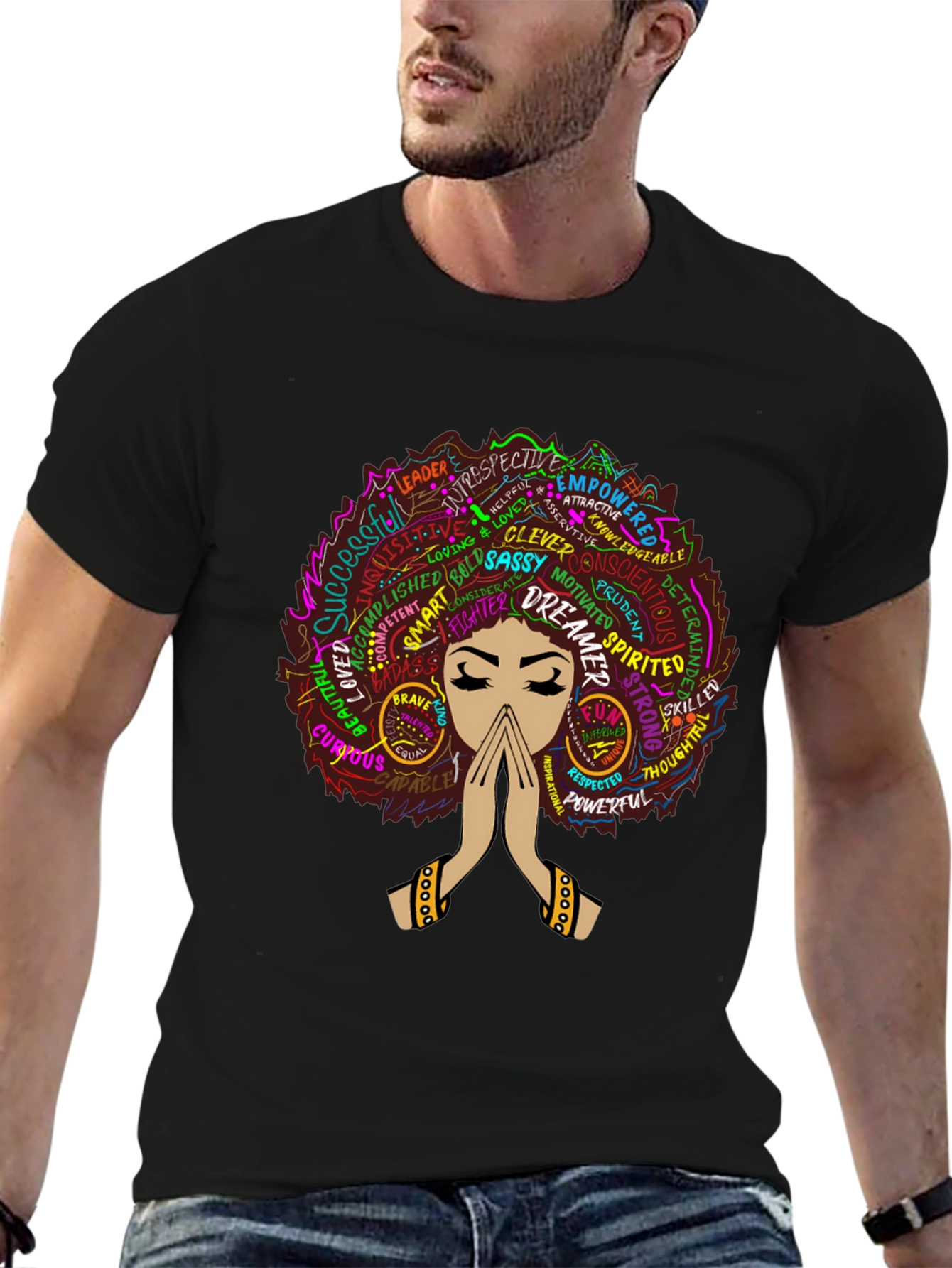 Empowered Woman Graphic T-Shirt - Black
