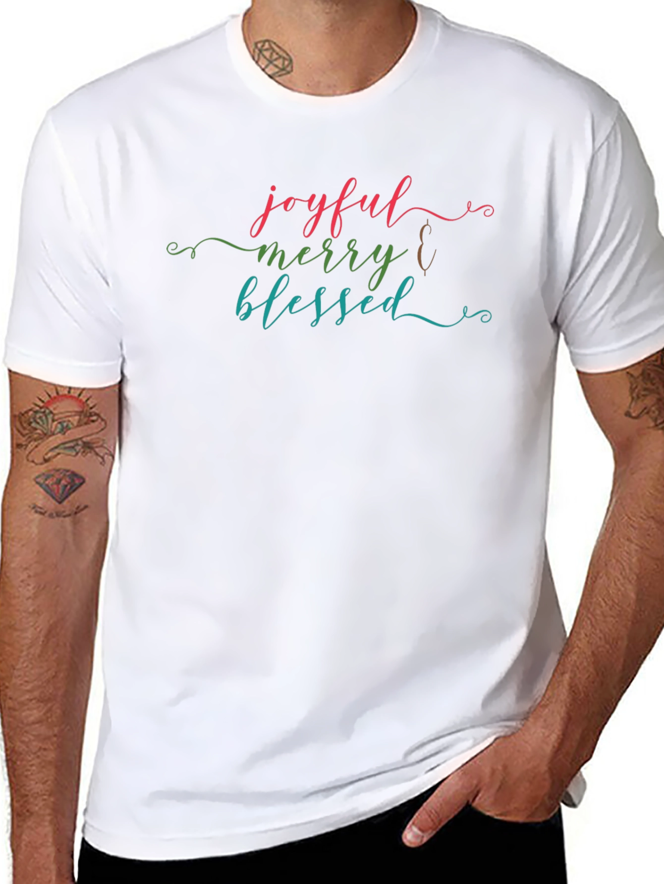 Joyful Merry & Blessed Graphic Tee