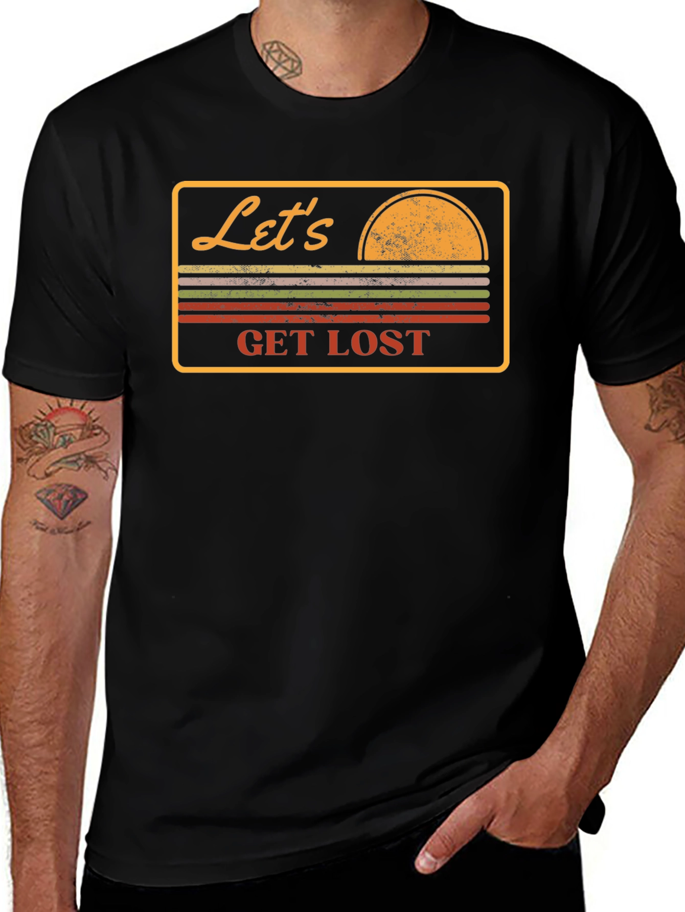 Lets Get Lost Retro Graphic T-Shirt