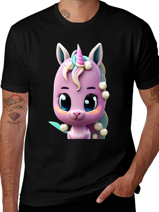 Cute Cartoon Unicorn Graphic T-Shirt