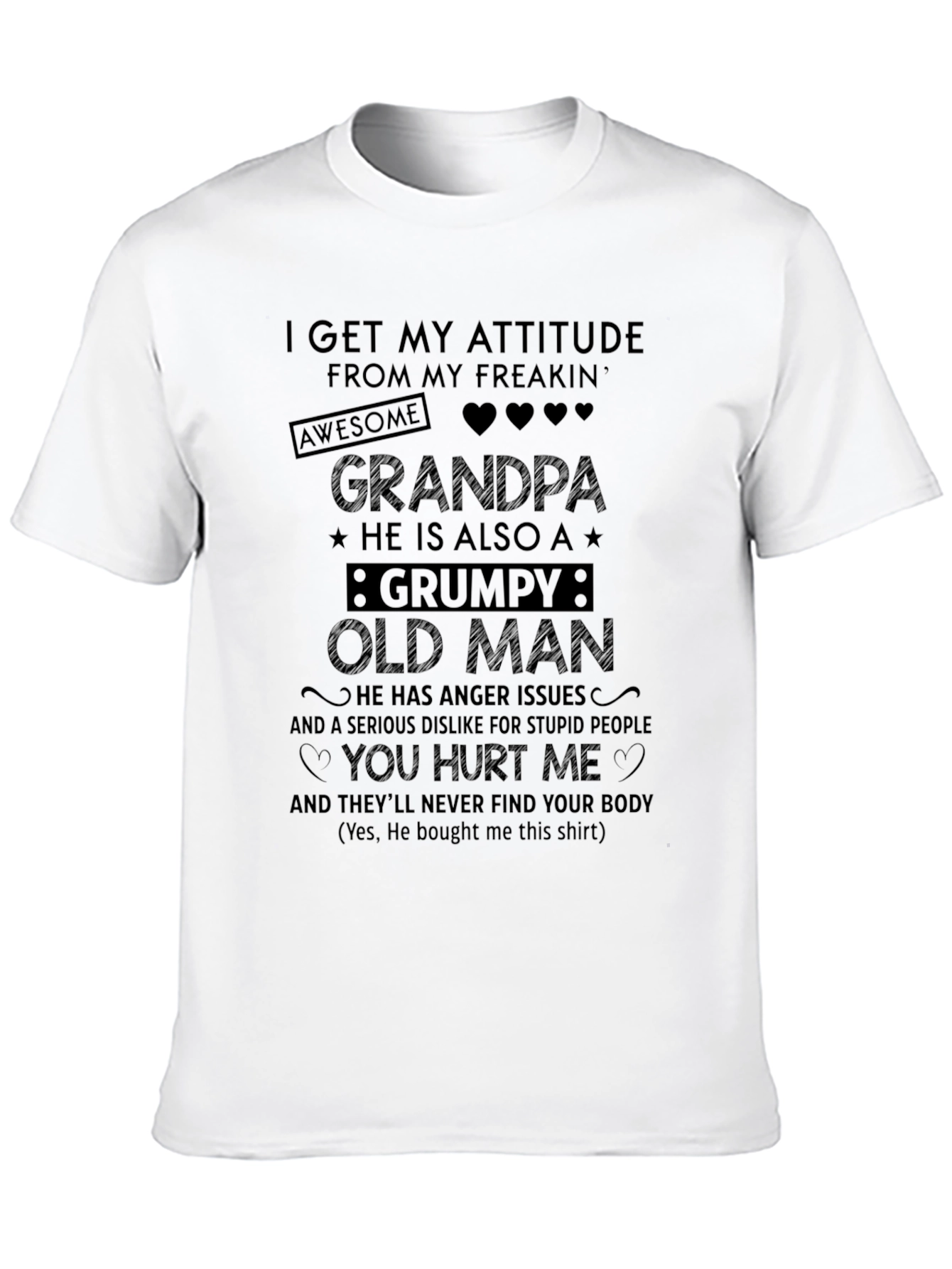 Funny Grandpa Grumpy Old Man T-Shirt