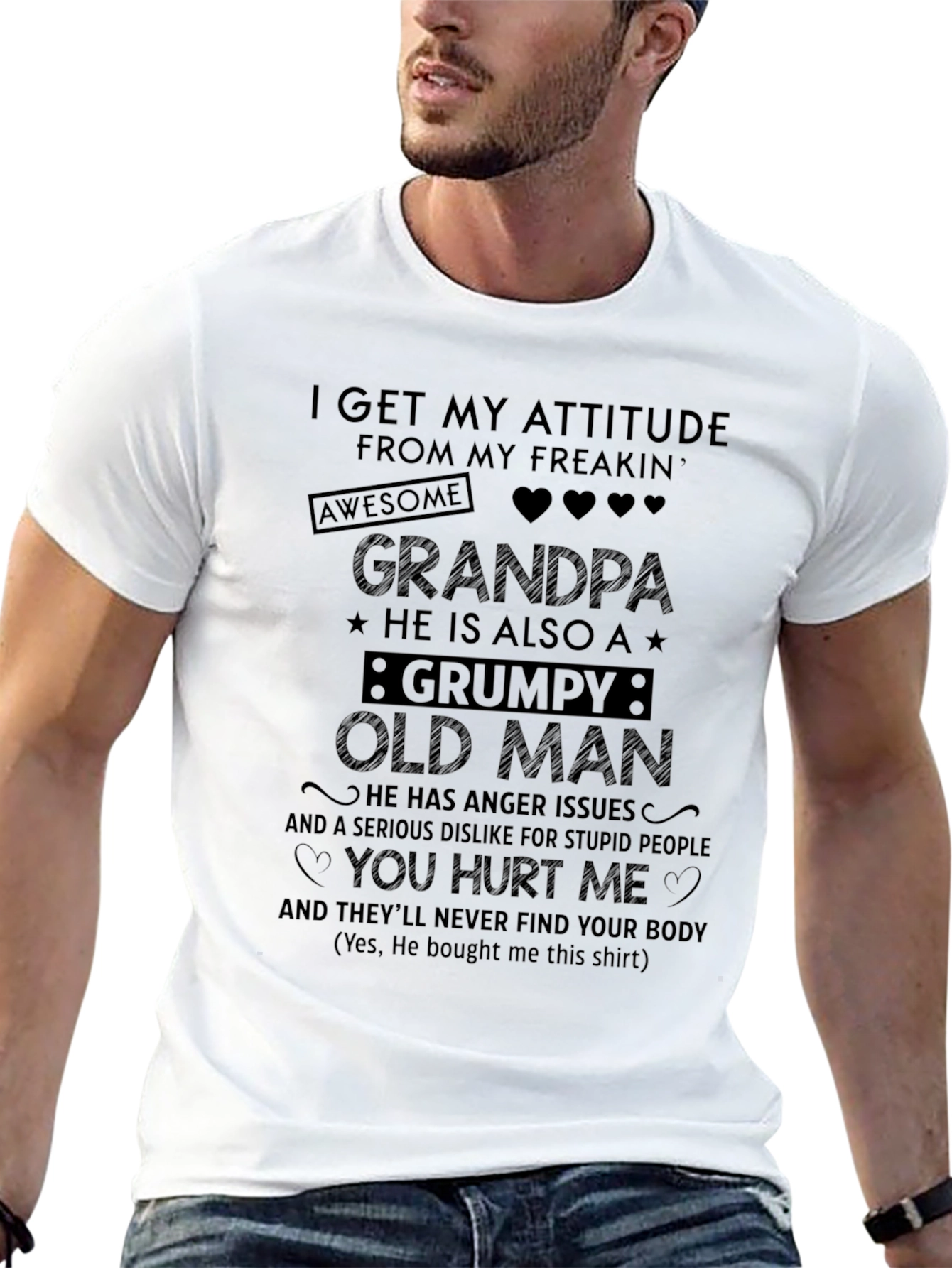 Funny Grandpa Grumpy Old Man T-Shirt