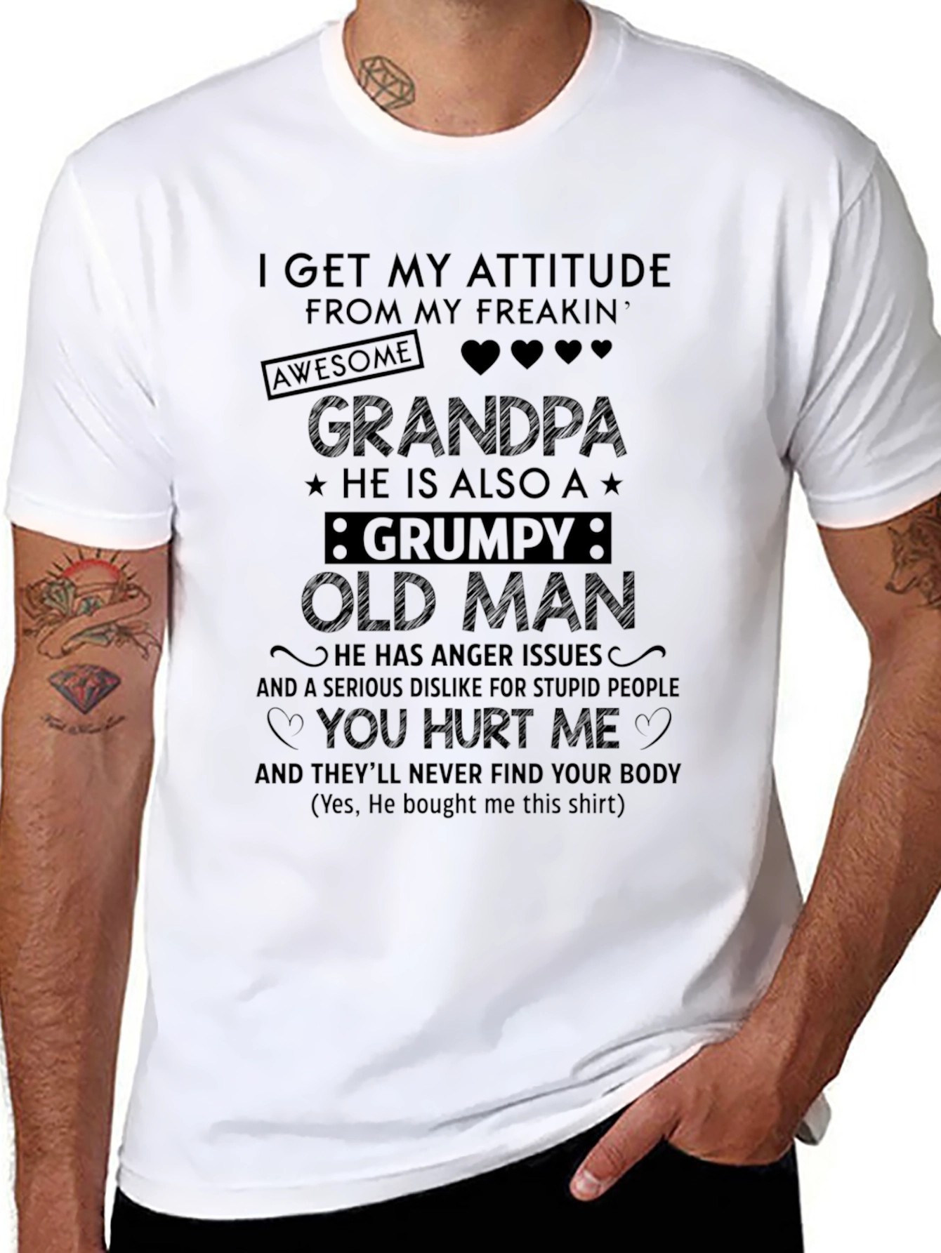 Funny Grandpa Grumpy Old Man T-Shirt