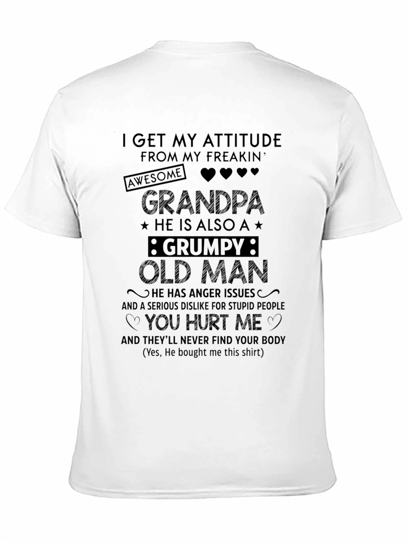 Funny Grandpa Grumpy Old Man T-Shirt