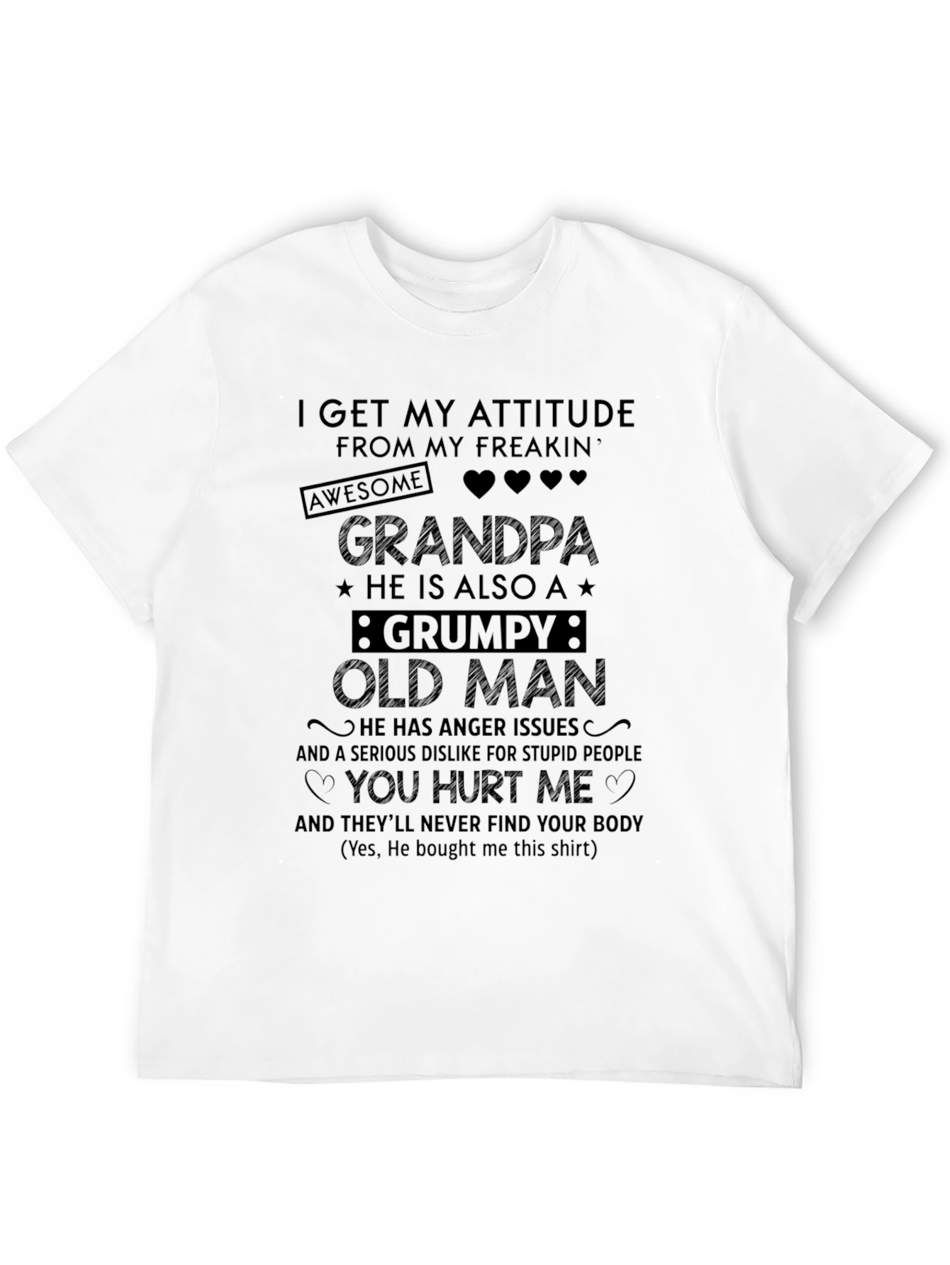 Funny Grandpa Grumpy Old Man T-Shirt