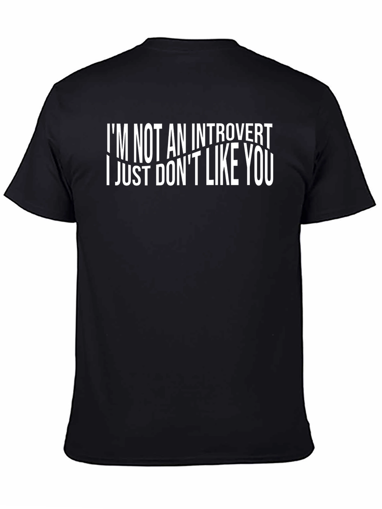 Introvert Humor Graphic Tee - Black