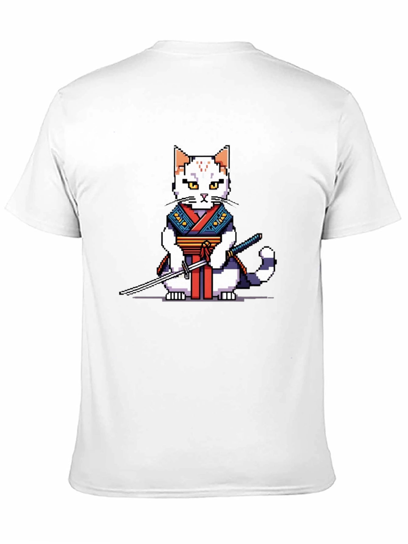 Pixel Samurai Cat Graphic Tee