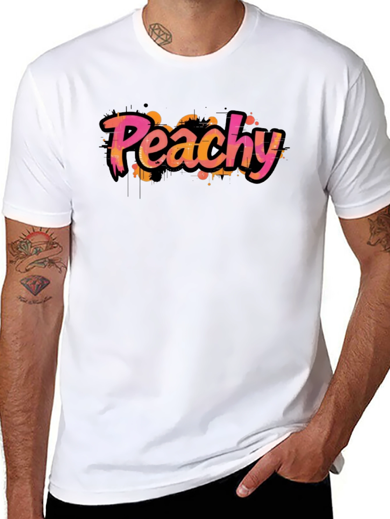 Peachy Graphic Tee - Trendy Streetwear