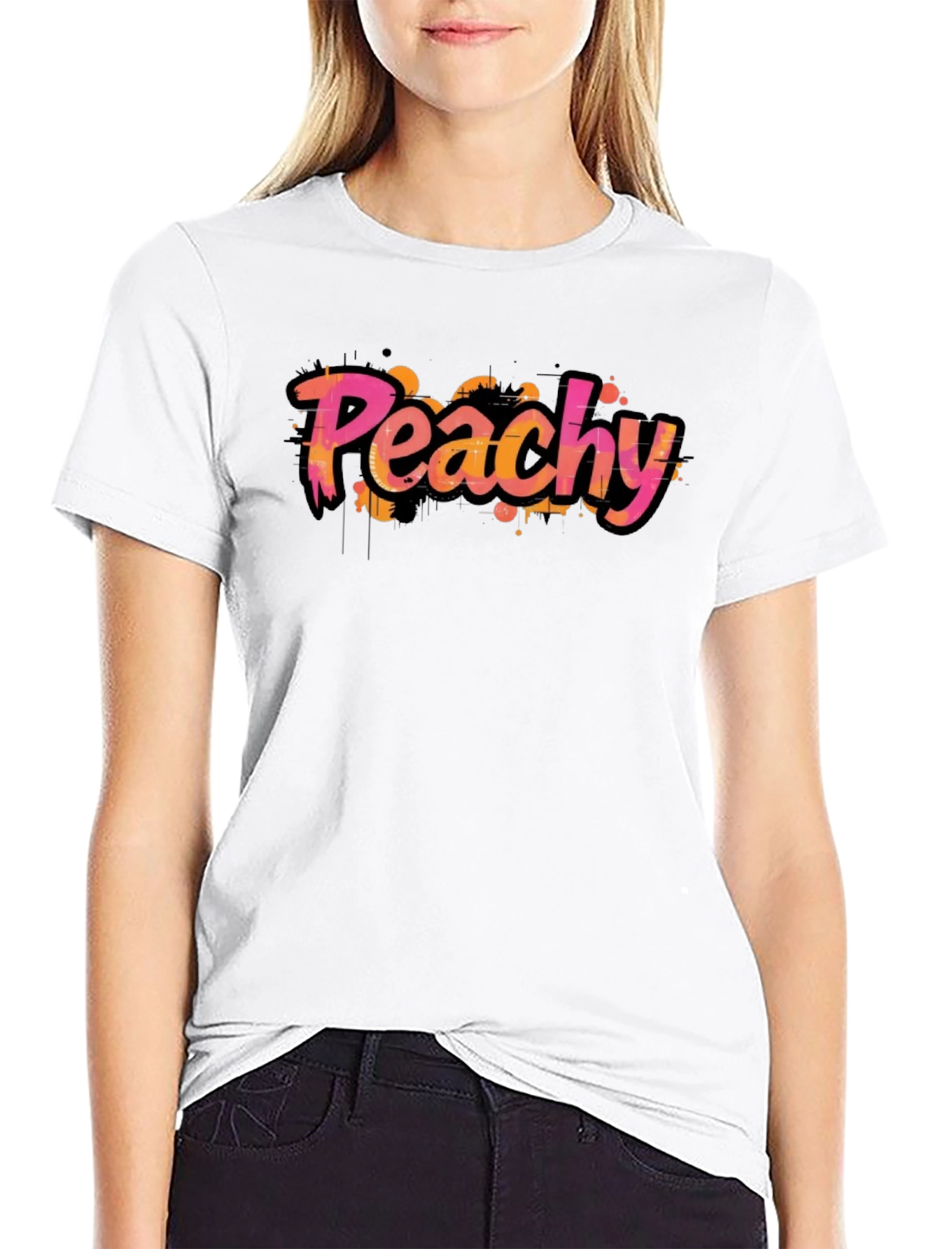 Peachy Graphic Tee - Trendy Streetwear