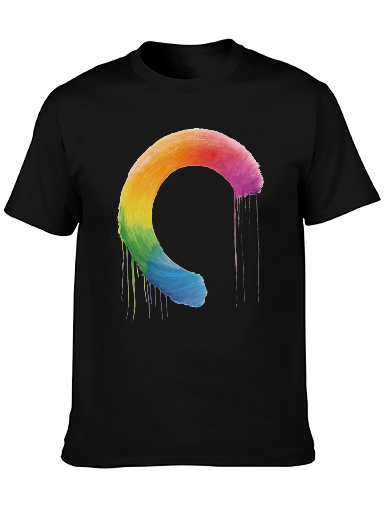 Rainbow Circle Drip T-Shirt - Stylish Graphic Tee
