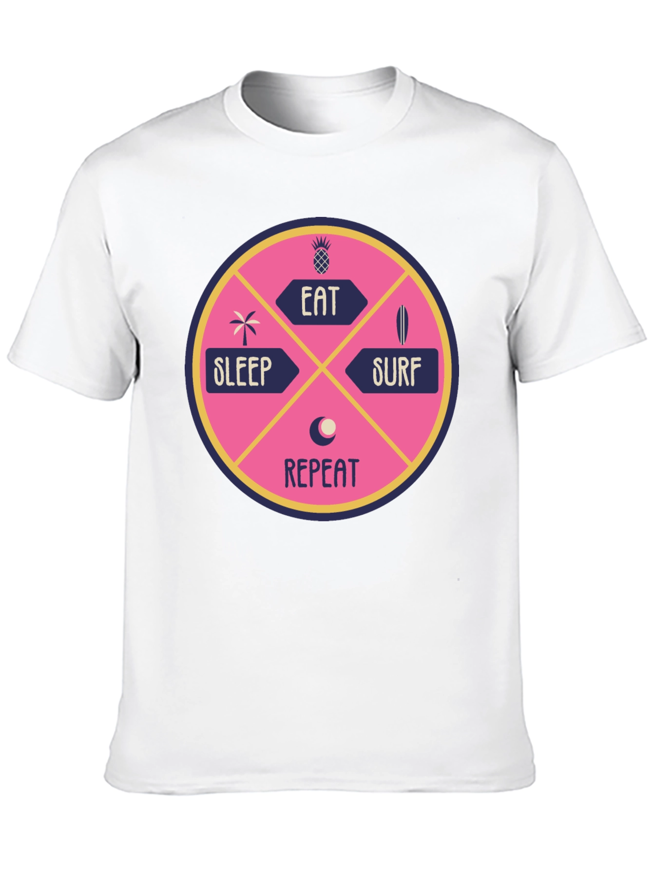 Eat Sleep Surf Repeat Graphic T-Shirt