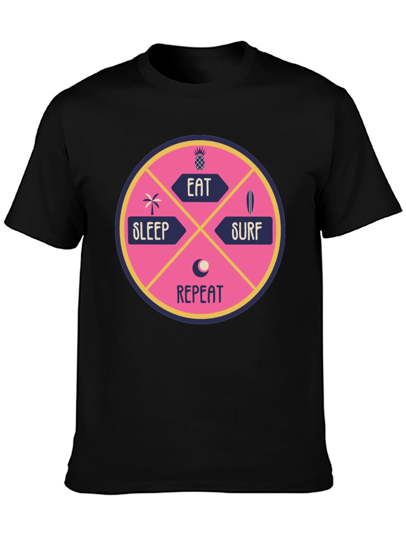 Eat Sleep Surf Repeat Graphic T-Shirt