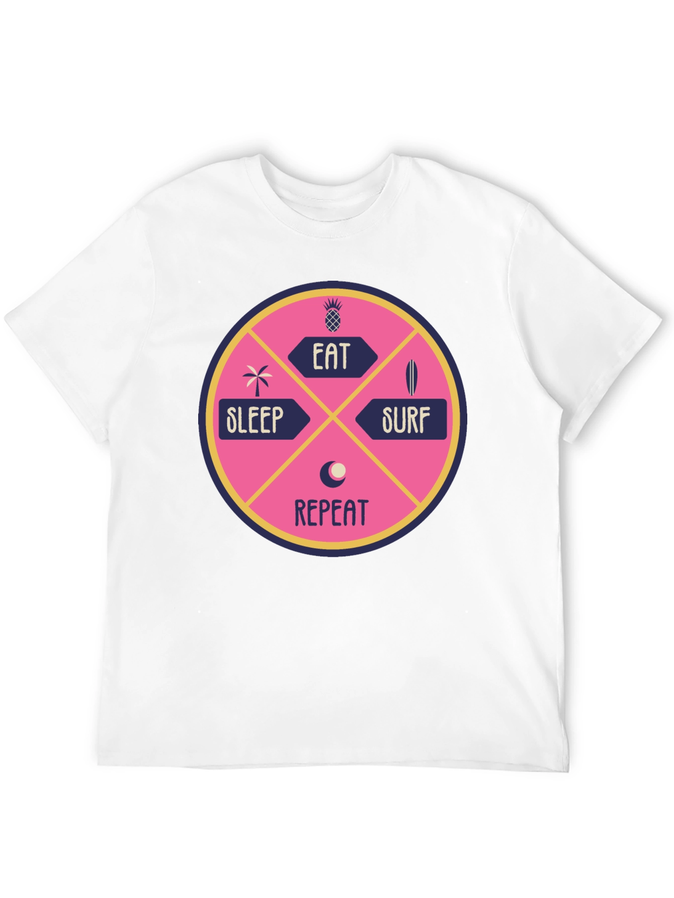 Eat Sleep Surf Repeat Graphic T-Shirt