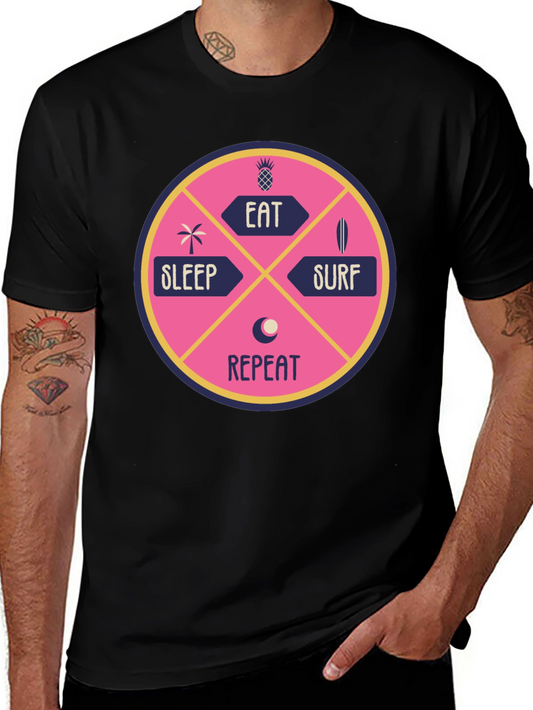 Eat Sleep Surf Repeat Graphic T-Shirt