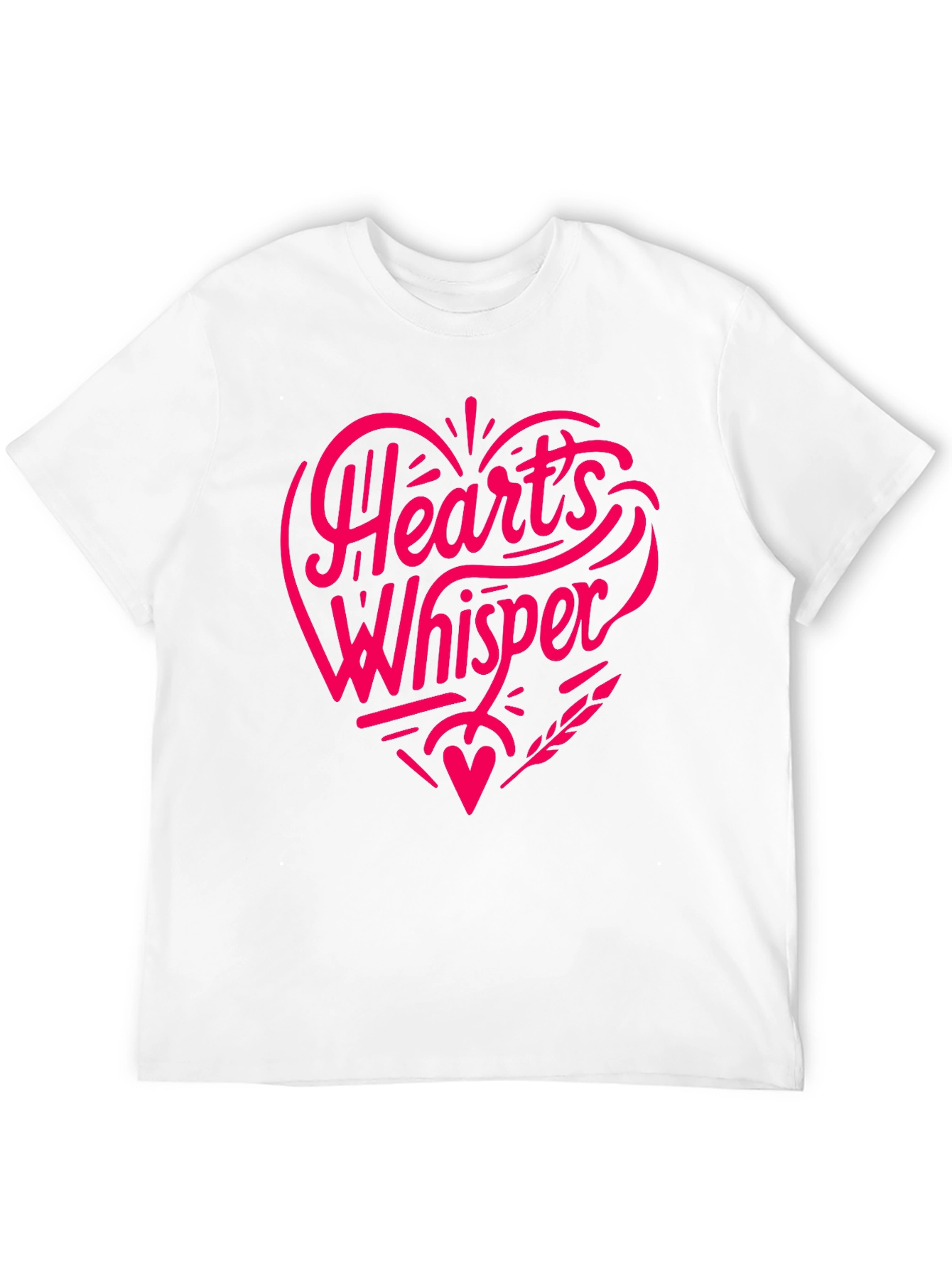 Hearts Whisper Black T-Shirt - Romantic Graphic Tee