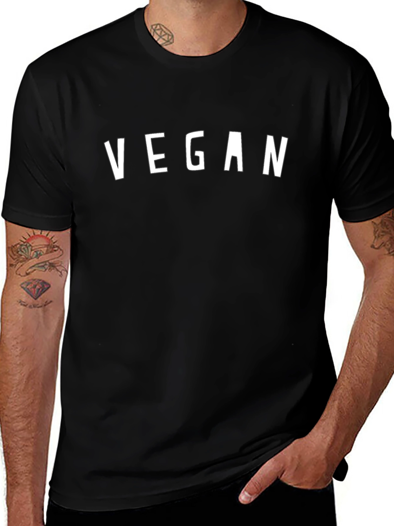 Vegan T-Shirt - Black Classic Fit