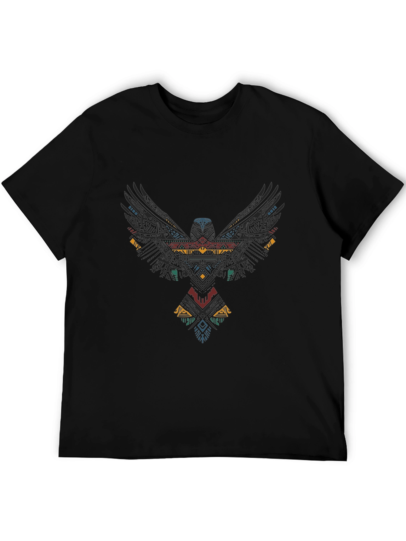 Tribal Eagle Graphic Black T-Shirt