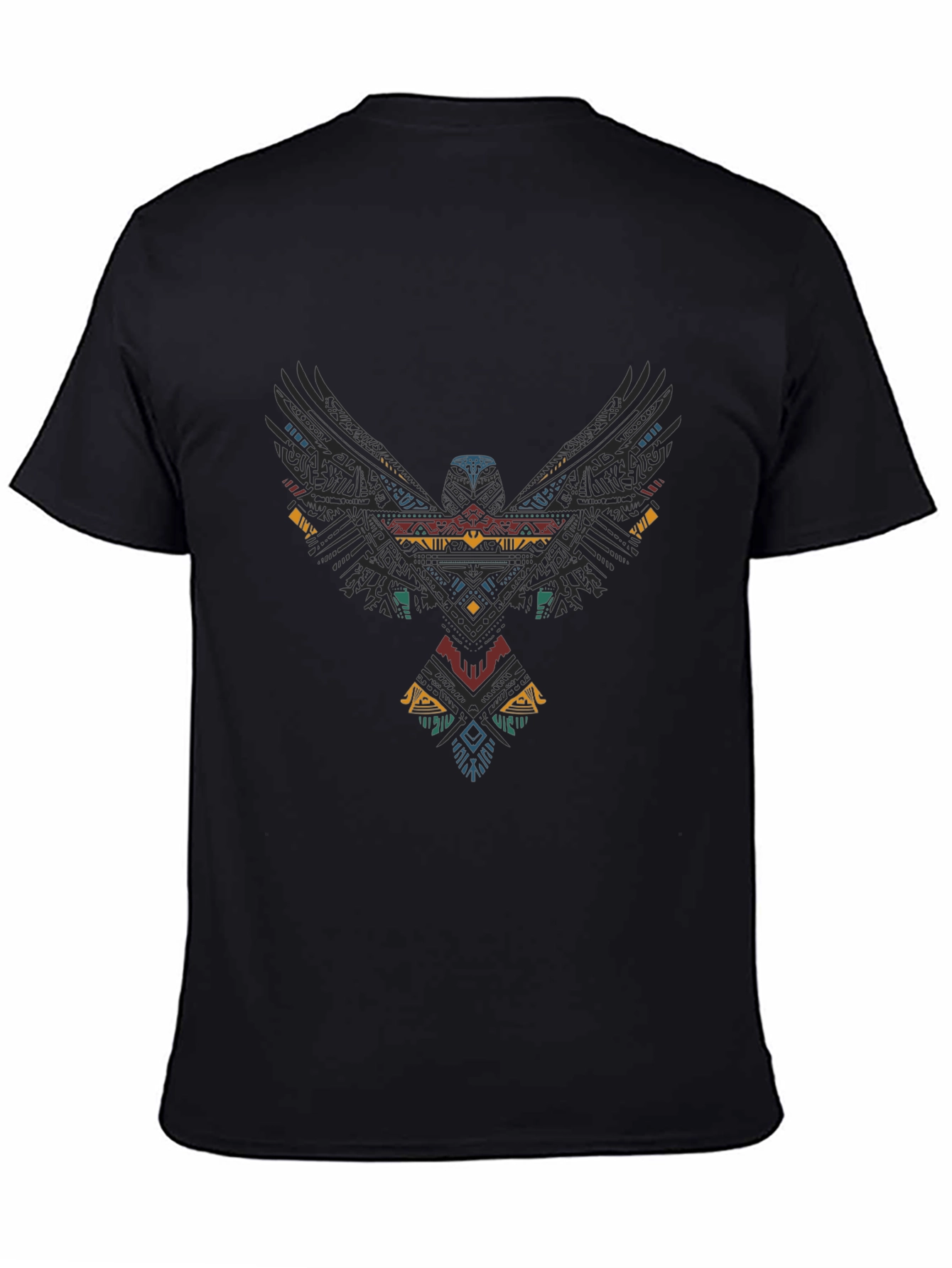 Tribal Eagle Graphic Black T-Shirt