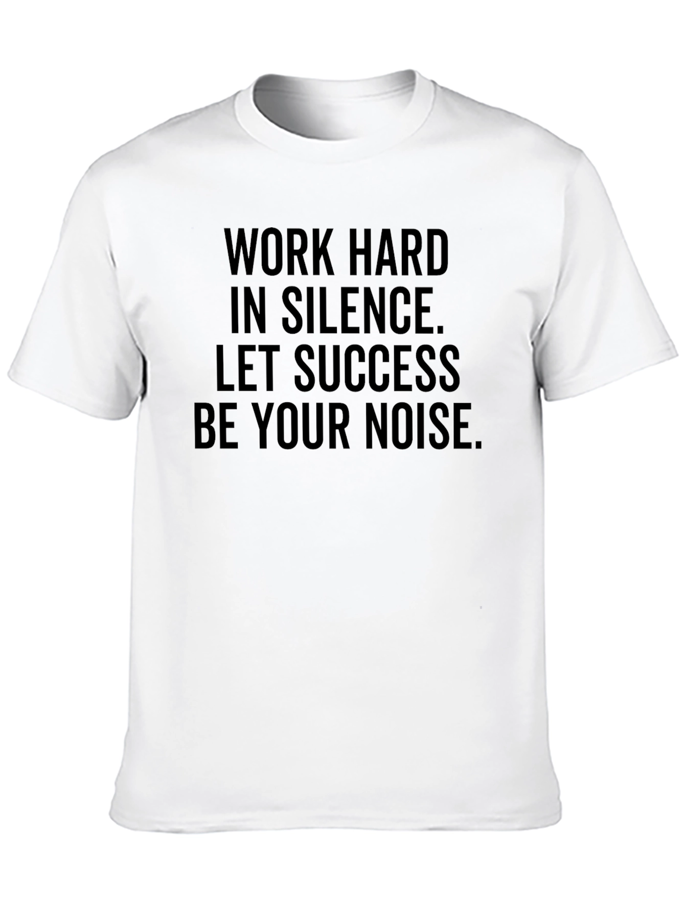 Work Hard in Silence Black Graphic Tee