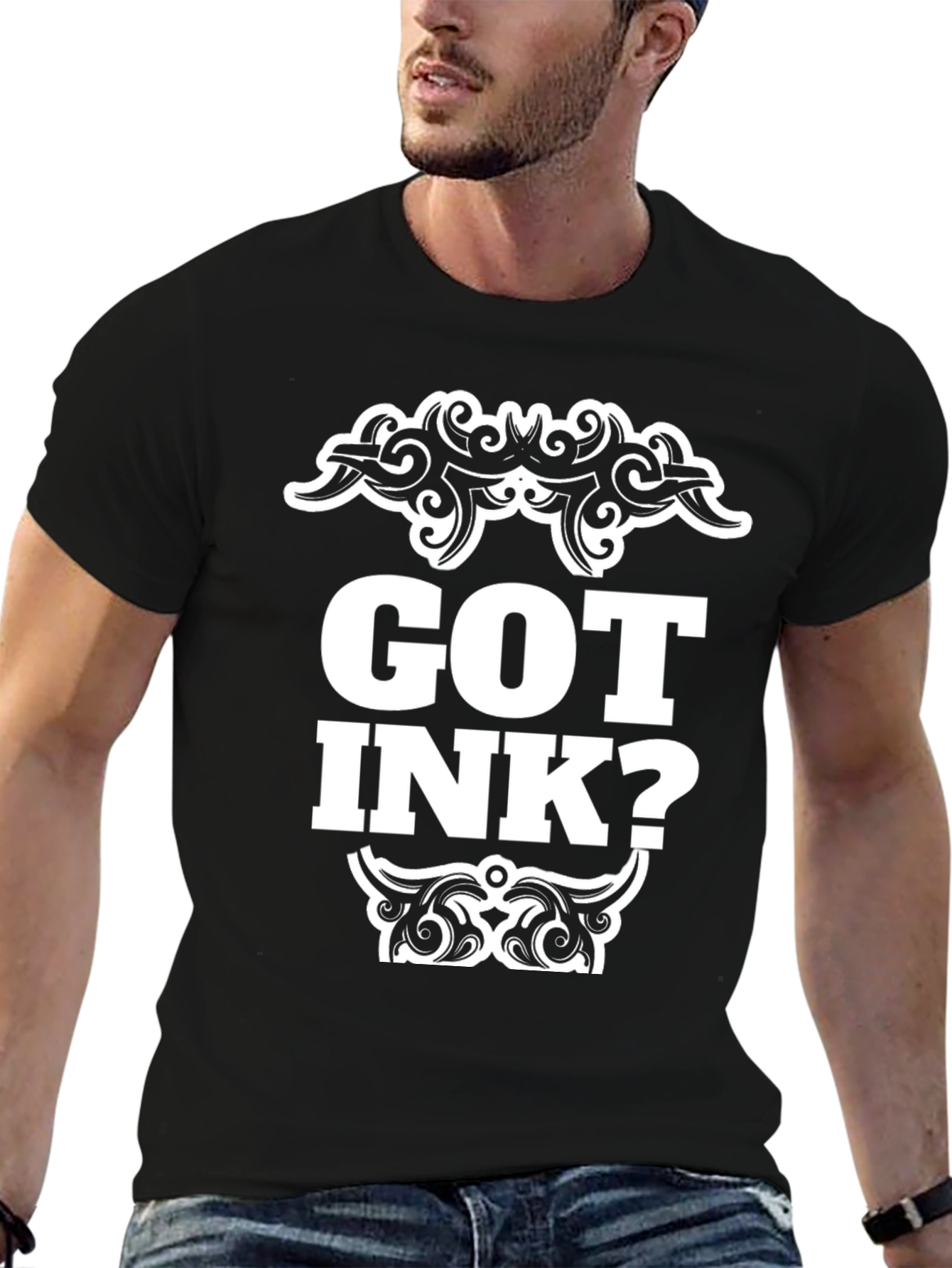 Got Ink? Graphic Print Crew Neck T-Shirt