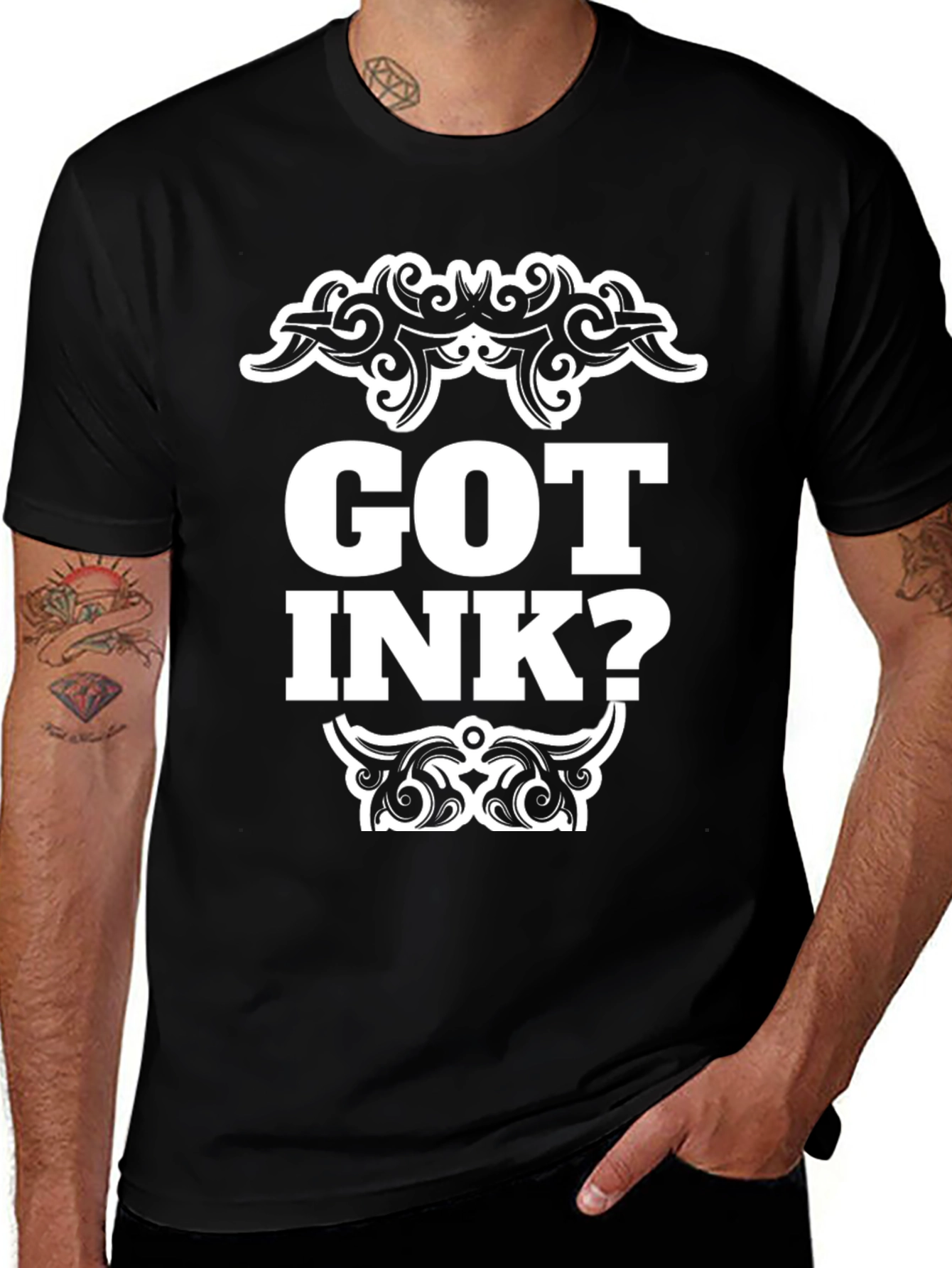 Got Ink? Graphic Print Crew Neck T-Shirt