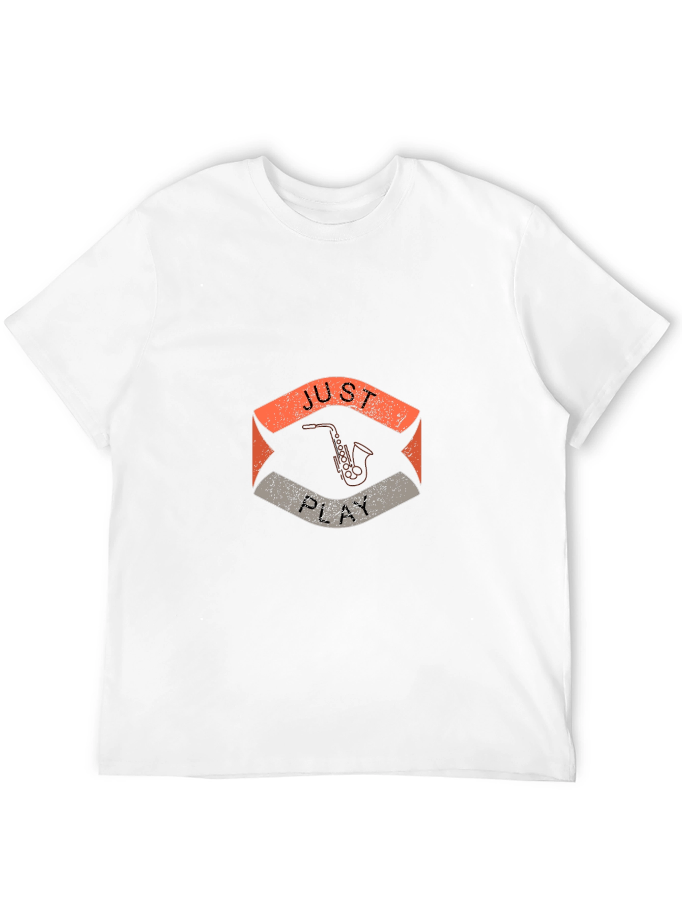Just Play Saxophone Graphic T-Shirt Music Lover Tee