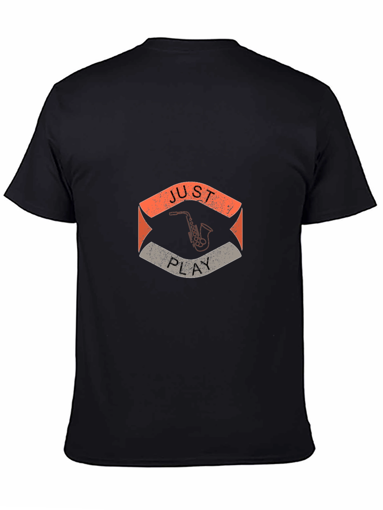 Just Play Saxophone Graphic T-Shirt Music Lover Tee
