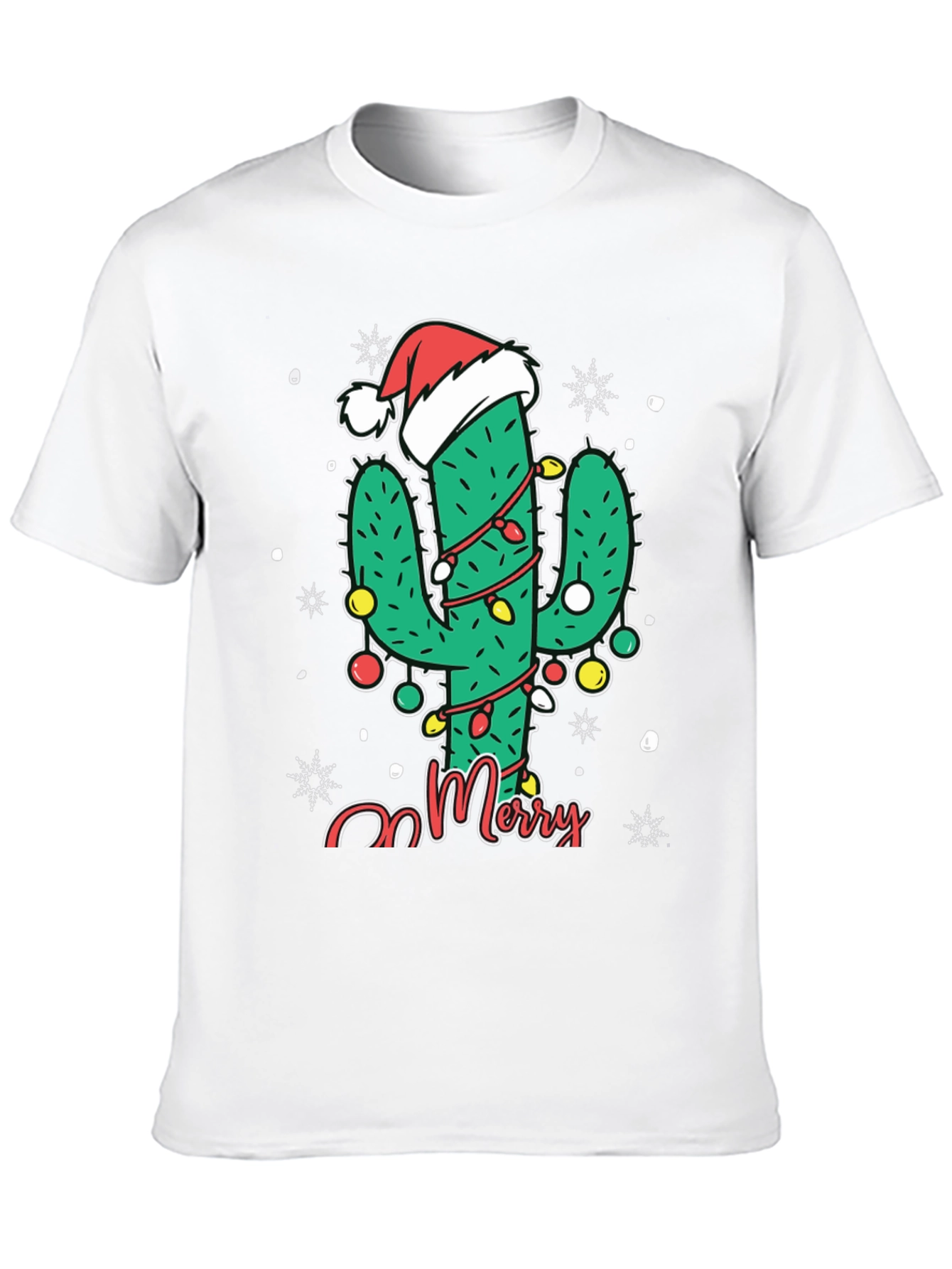 Merry Cactus Christmas T-Shirt - Holiday Graphic Tee