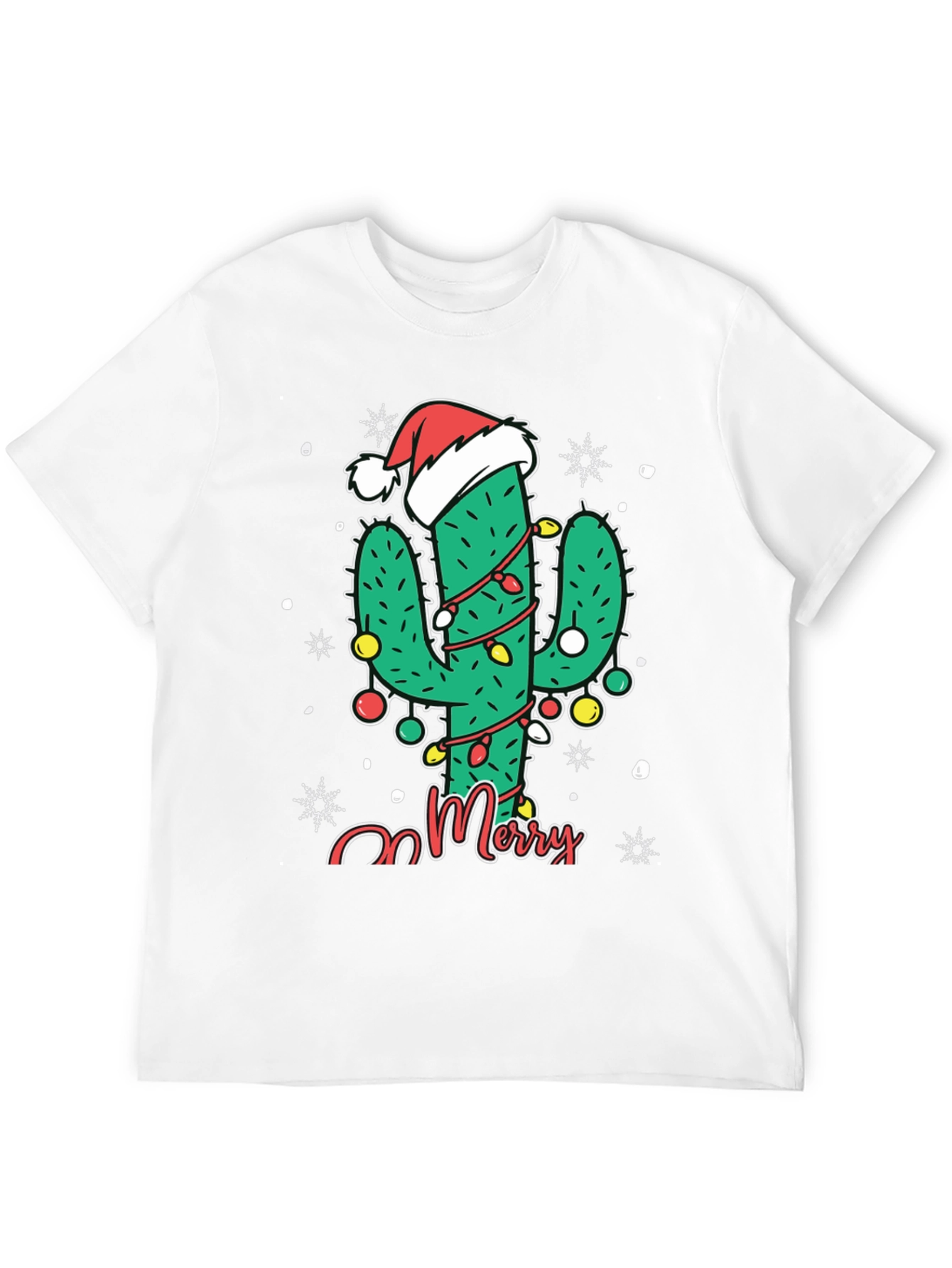 Merry Cactus Christmas T-Shirt - Holiday Graphic Tee
