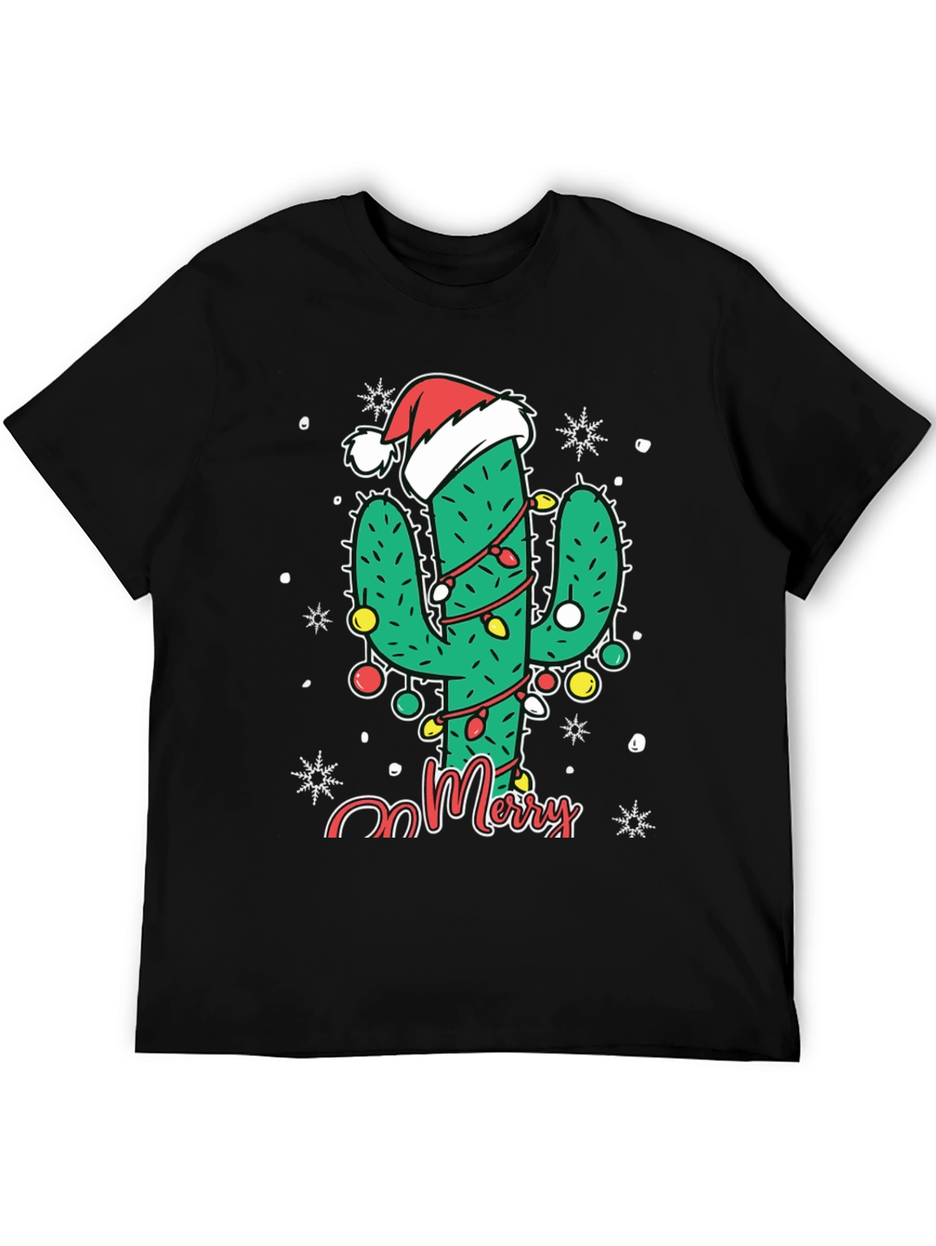 Merry Cactus Christmas T-Shirt - Holiday Graphic Tee