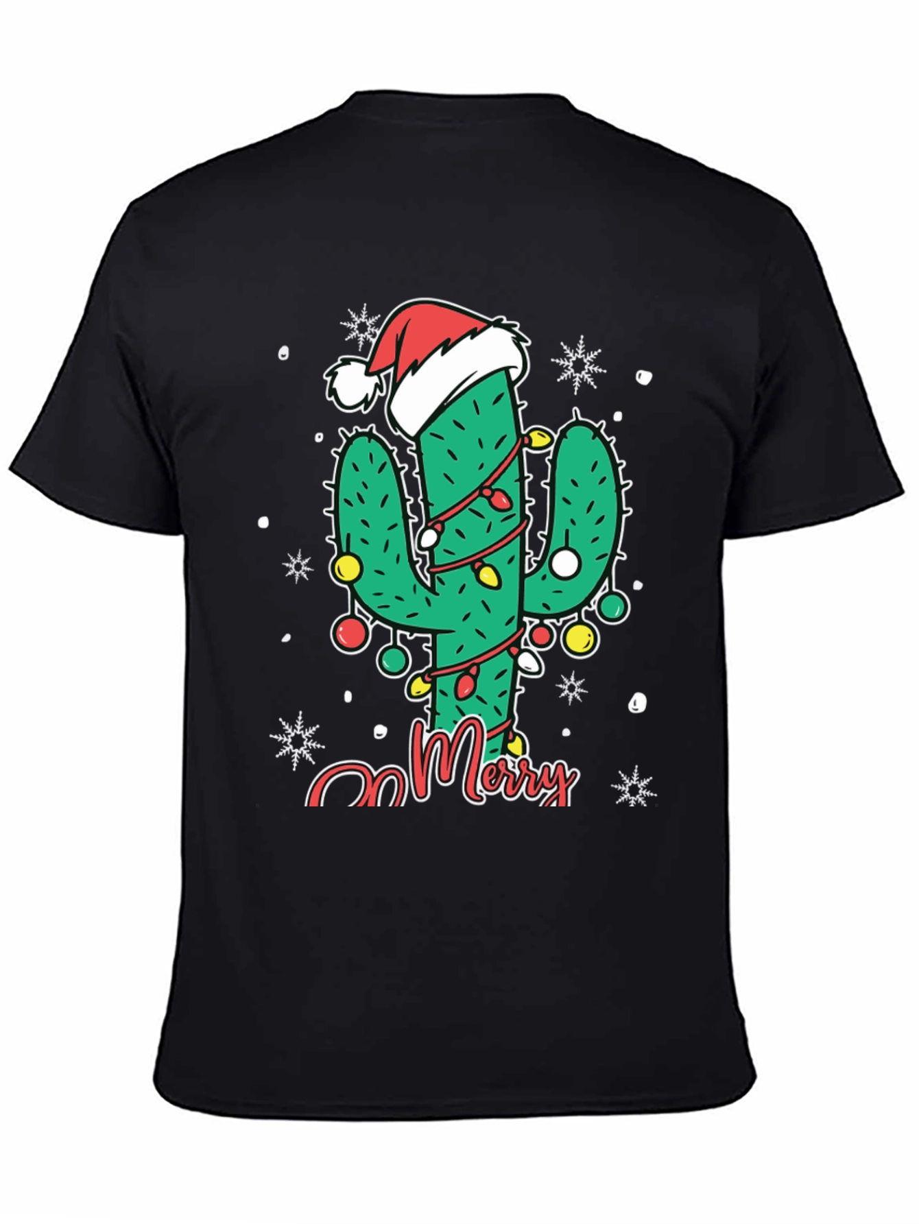 Merry Cactus Christmas T-Shirt - Holiday Graphic Tee