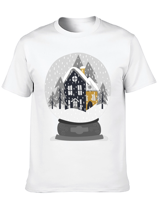 Winter Snow Globe House Graphic Tee