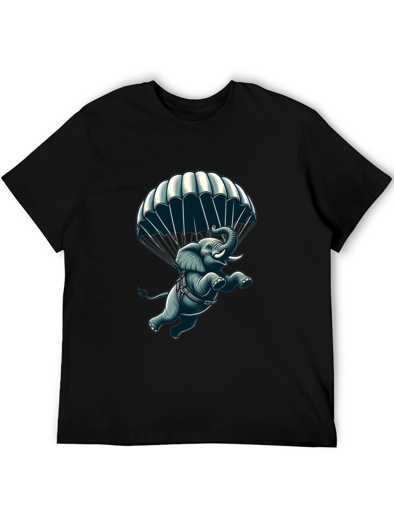 Parachuting Elephant Graphic Tee
