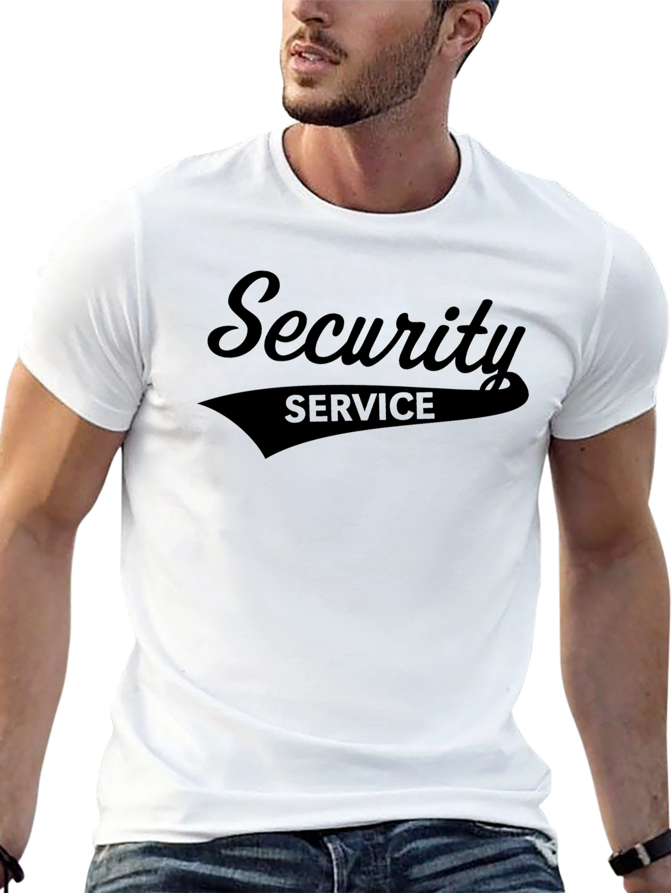Security Service Crew Neck T-Shirt - Black