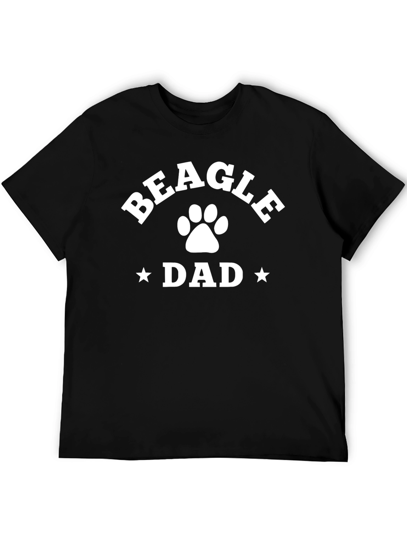Beagle Dad Paw Print Graphic T-Shirt