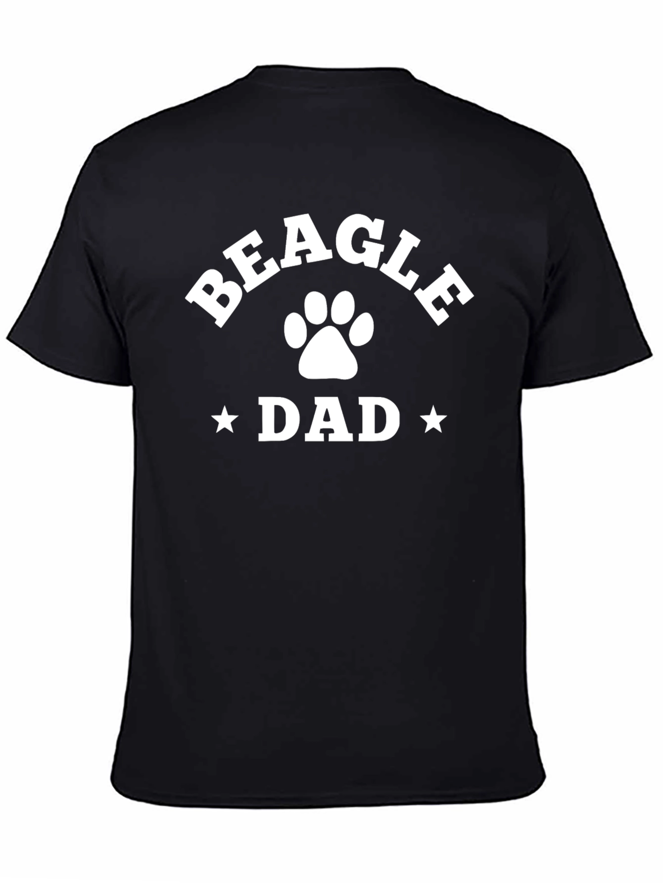 Beagle Dad Paw Print Graphic T-Shirt