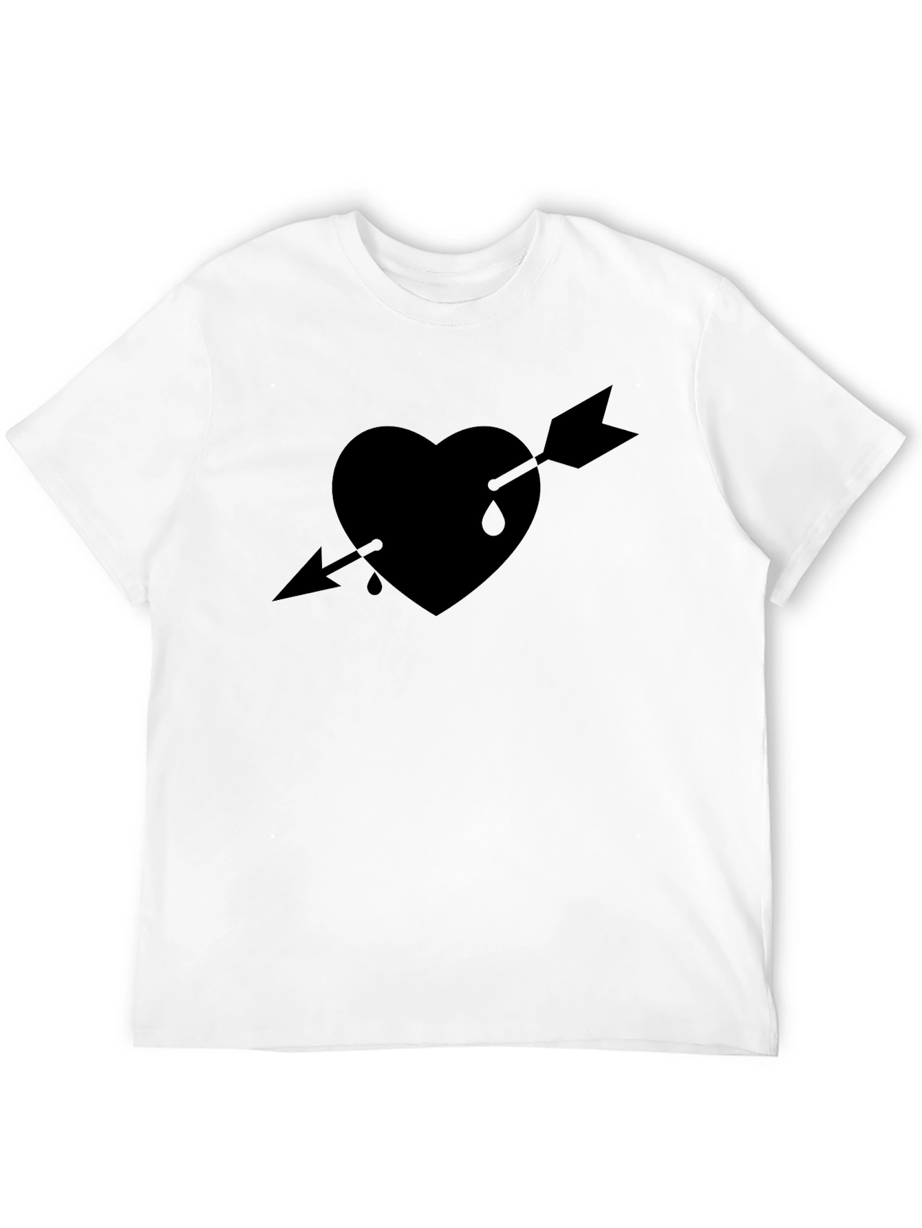 Heart Arrow Graphic Tee - Black