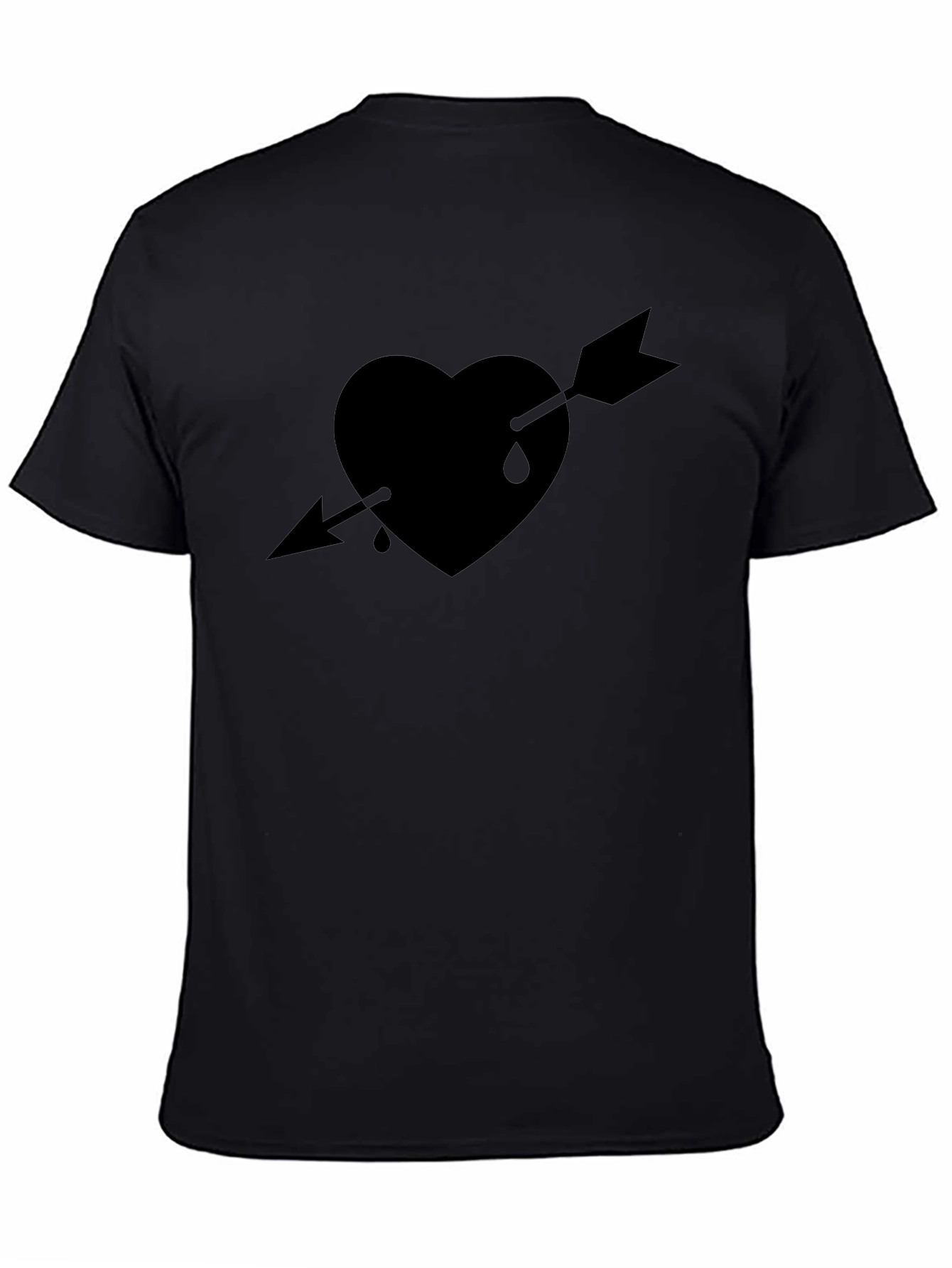 Heart Arrow Graphic Tee - Black