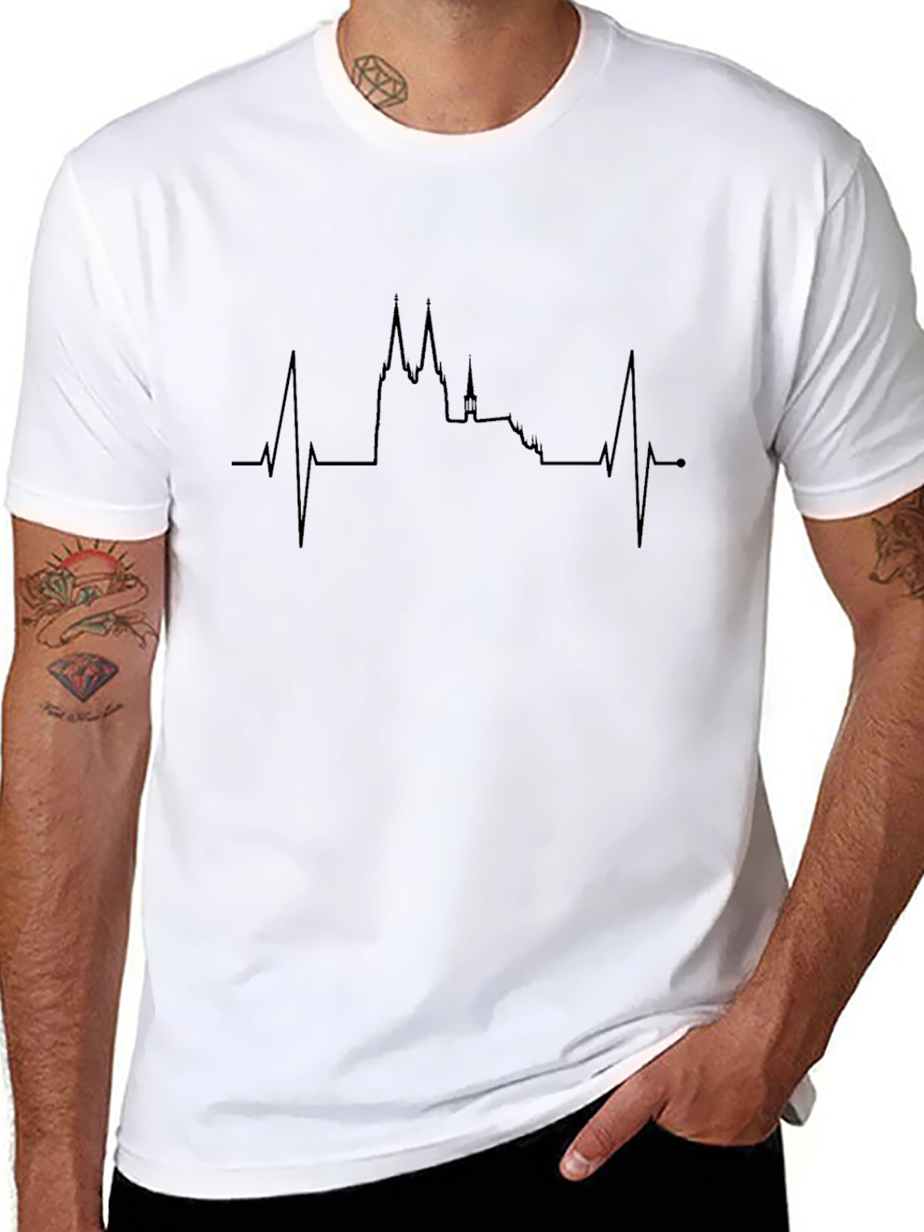 Heartbeat Prague Skyline T-Shirt