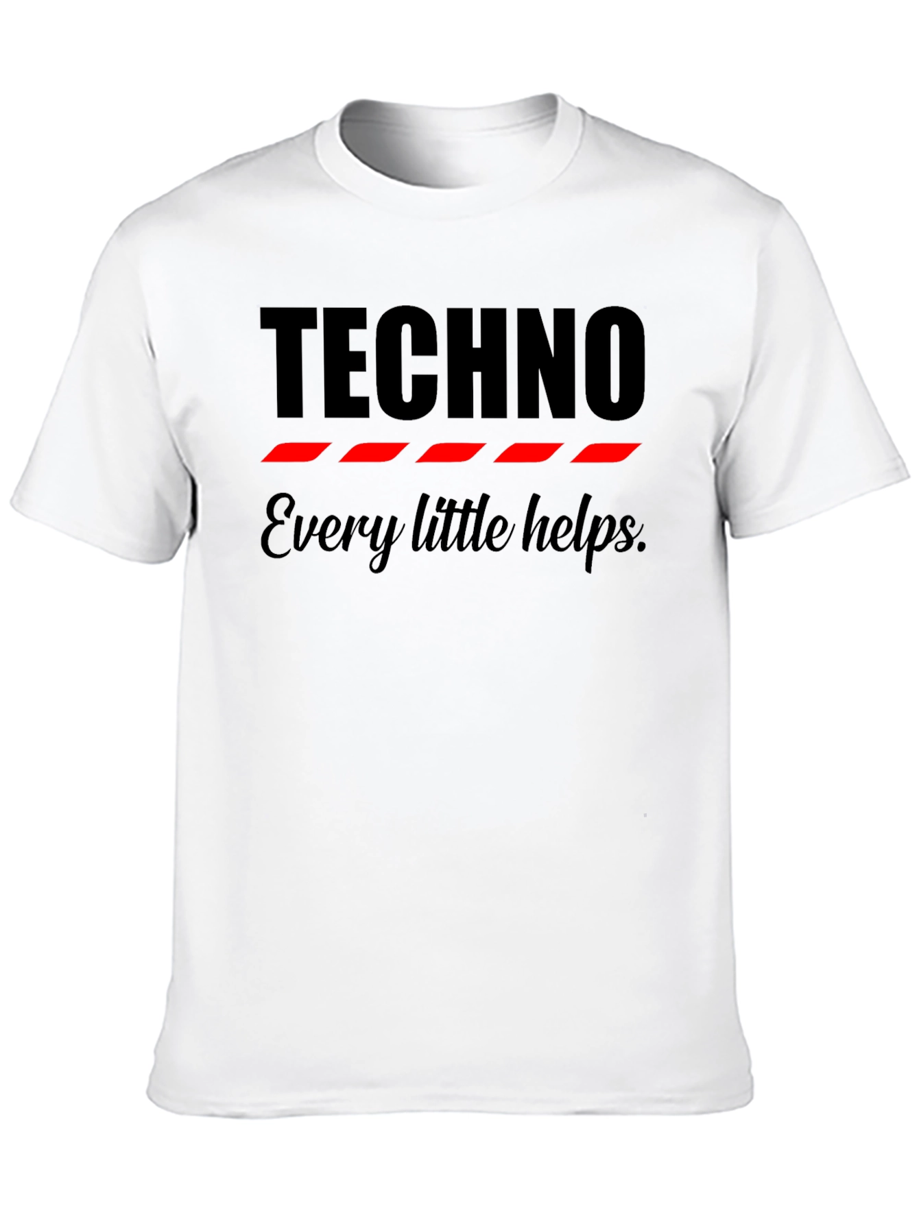 Techno Every Little Helps Graphic Black T-Shirt