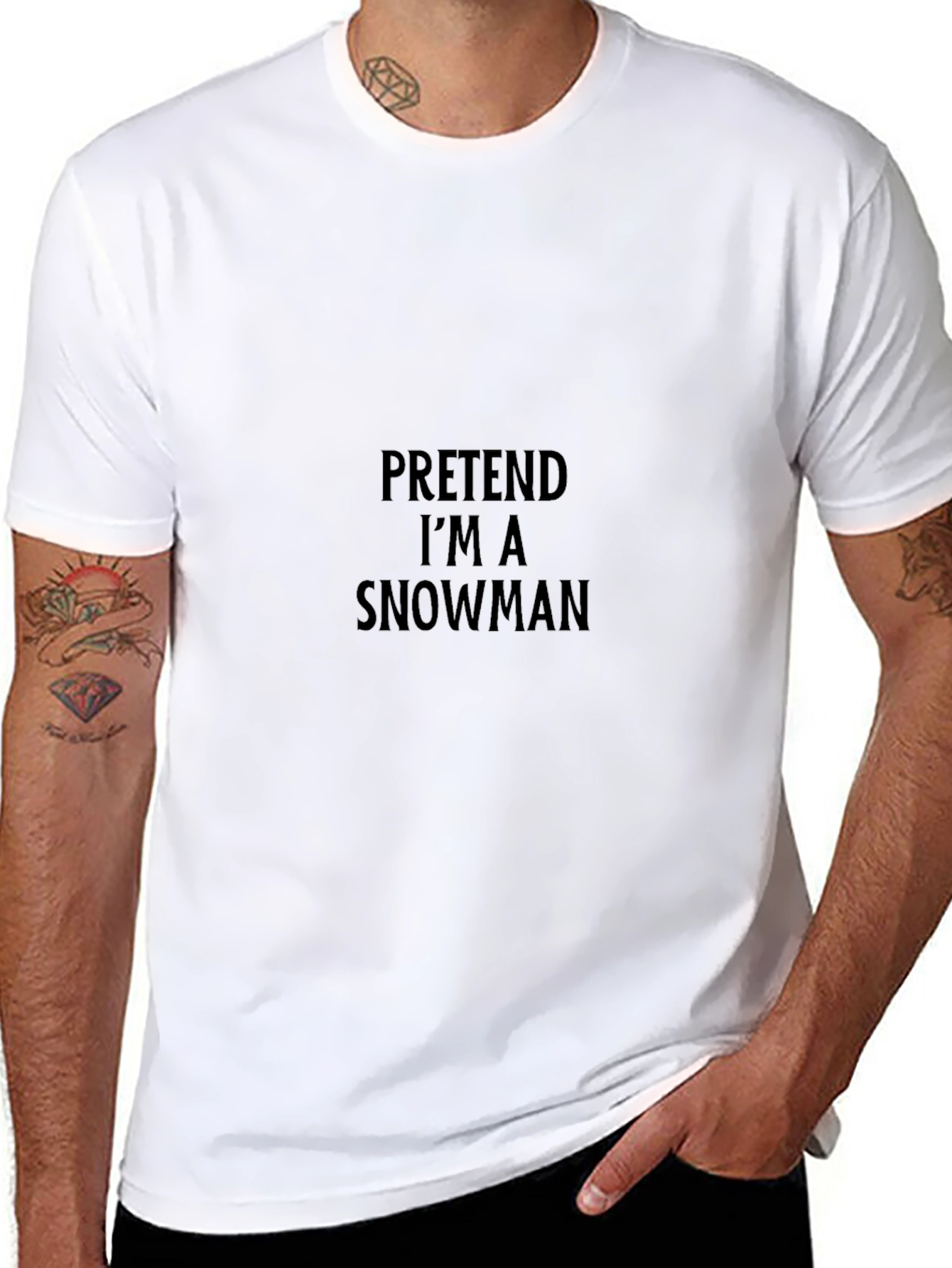 Pretend Im A Snowman T-Shirt - Funny Holiday Apparel