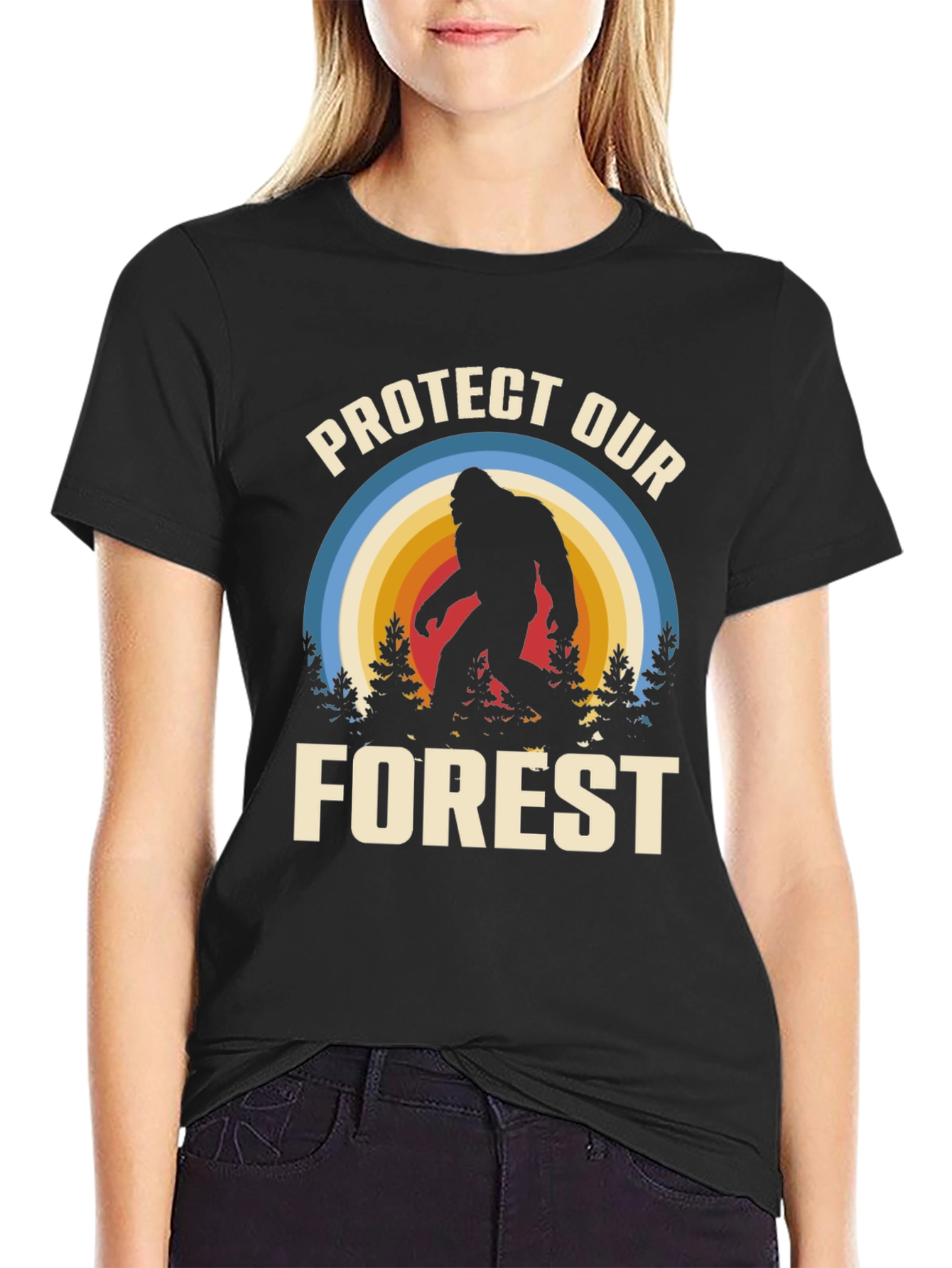 Protect Our Forest Bigfoot Graphic T-Shirt